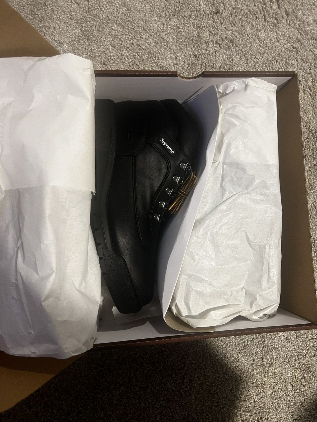 Supreme × Timberland Supreme X Timberland field boot mid lace up Size US 12 / EU 45 - 1 Thumbnail