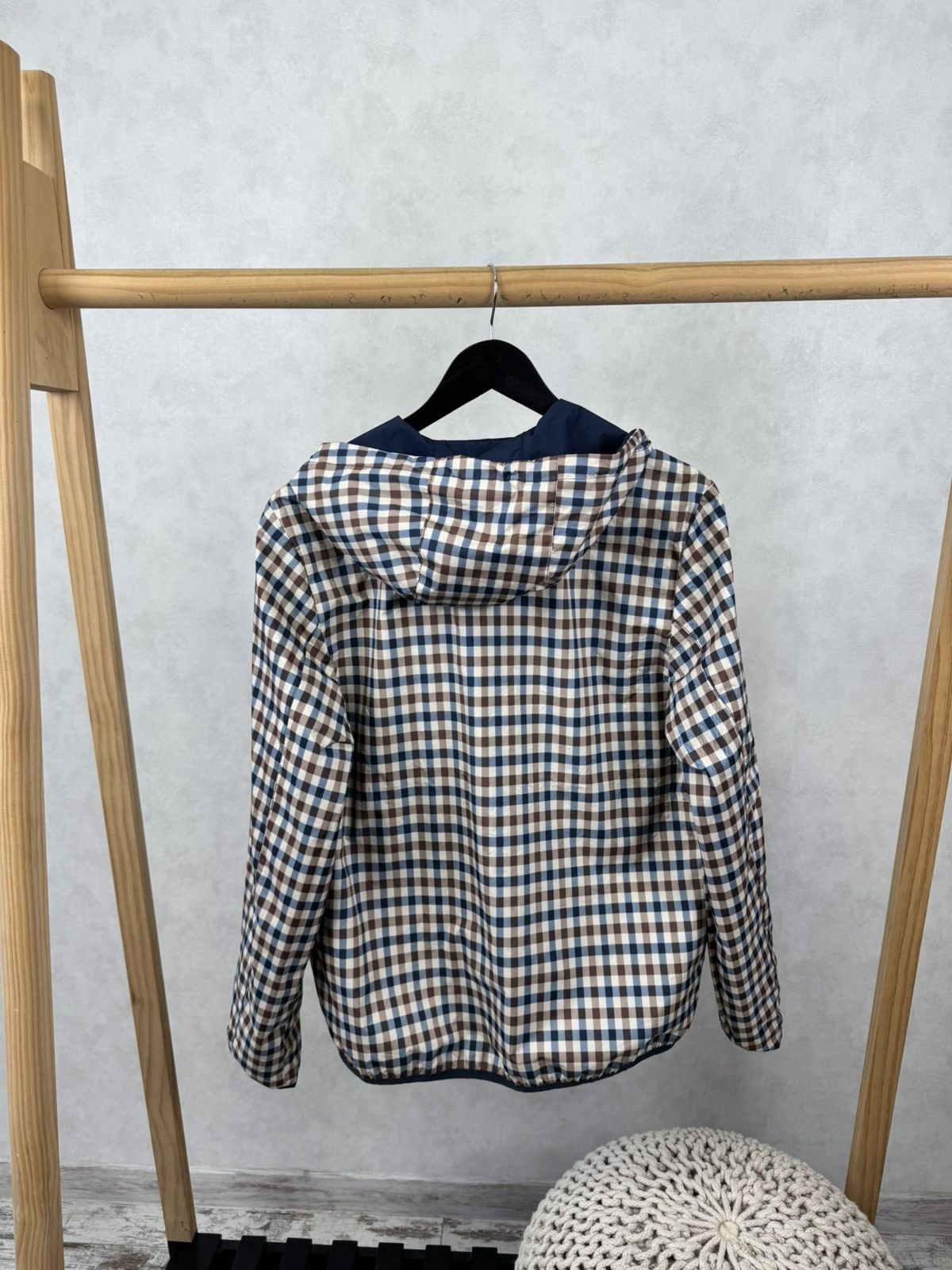 Aquascutum Aquascutum Men`s Hooded Reversible Sailor Checked Jacket Size US S / EU 44-46 / 1 - 10 Thumbnail