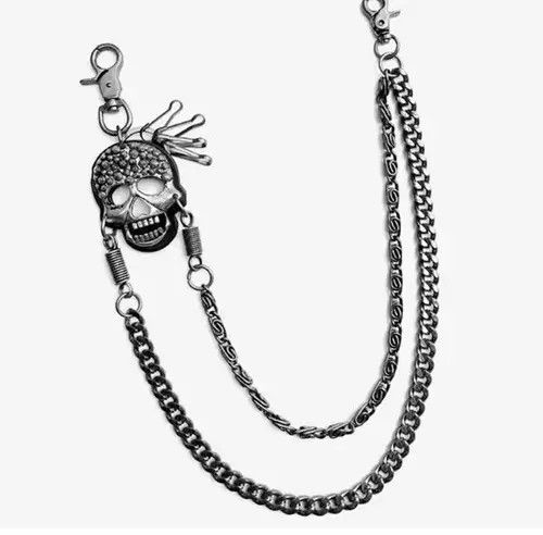 Japanese Brand Skull Ghost Head Metal Chain Pants Size ONE SIZE - 5 Thumbnail