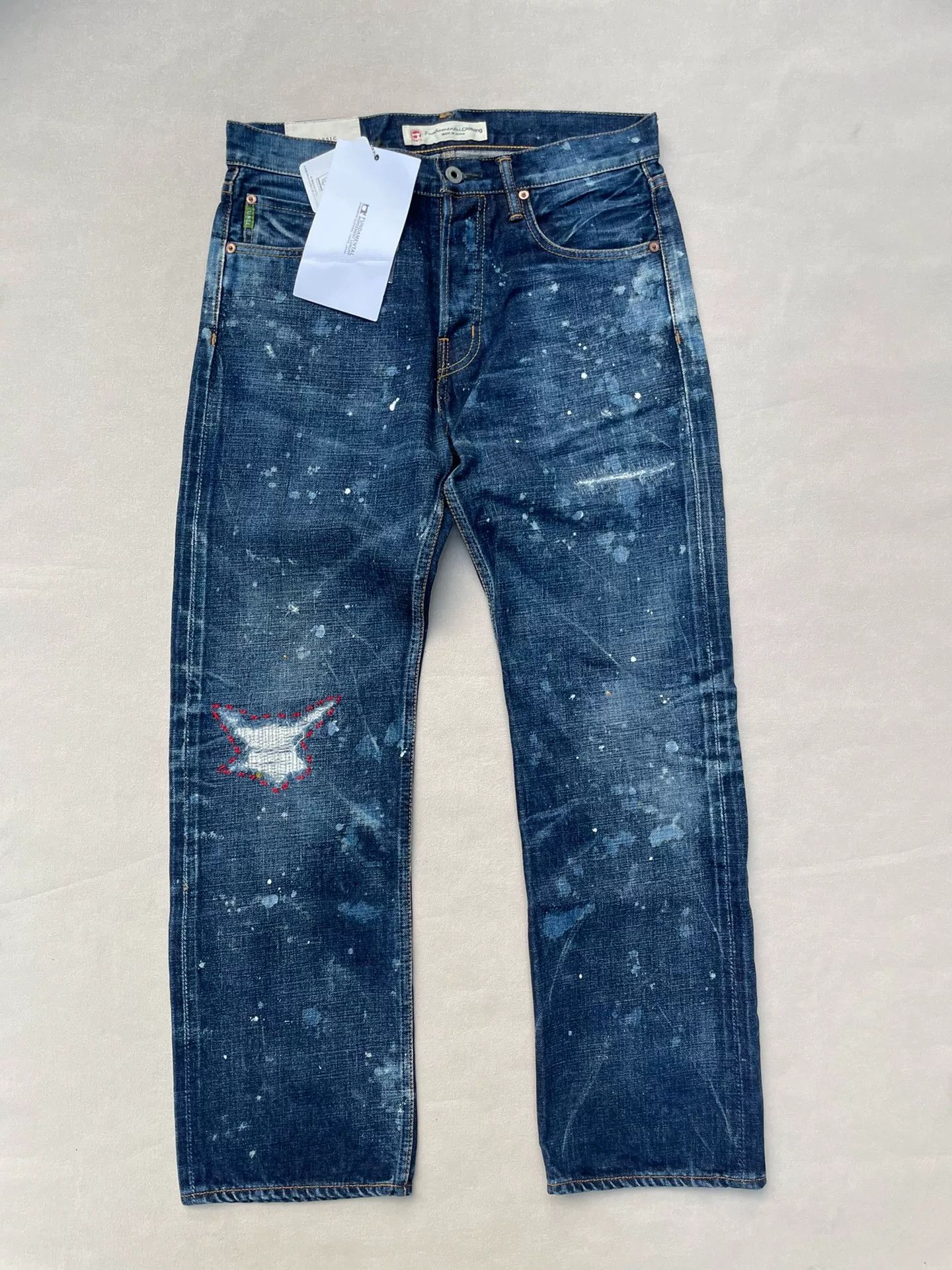 FDMTL FDMTL Splatter Wash Distressed Jeans W30 L30 Size US 30 / EU 46 - 1 Thumbnail