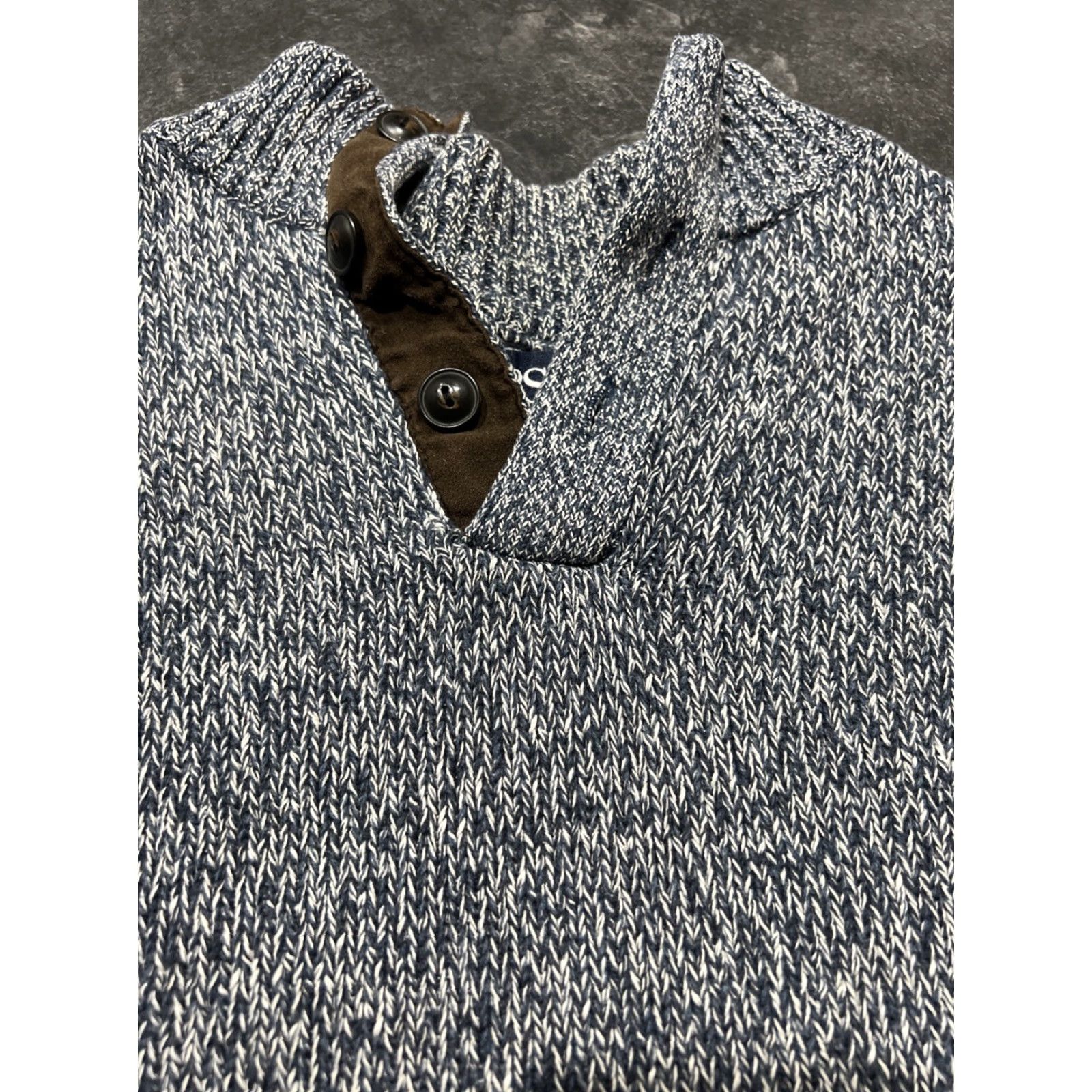 Chaps VINTAGE Chaps Men’s Sweater Pullover Cotton Long Sleeve XLT Gray Blue Casual Formal Winter Size US XL / EU 56 / 4 - 4 Thumbnail