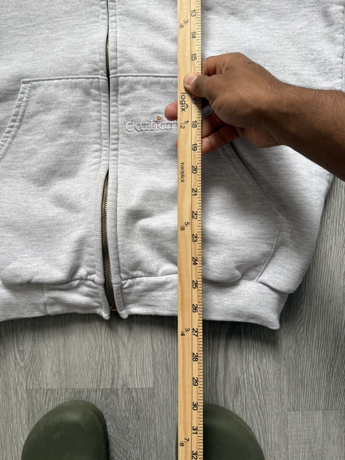 Carhartt Vintage Carhartt Grey Thermal Lined Zip Hoodie - Sz Medium Size US M / EU 48-50 / 2 - 6 Thumbnail
