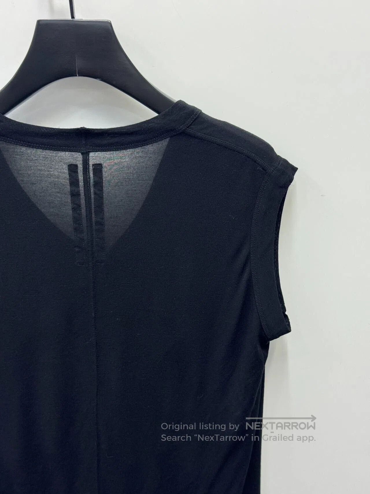 Rick Owens Rick Owens Black V-Neck Sleeveless Top. Size US XS / EU 42 / 0 - 5 Thumbnail