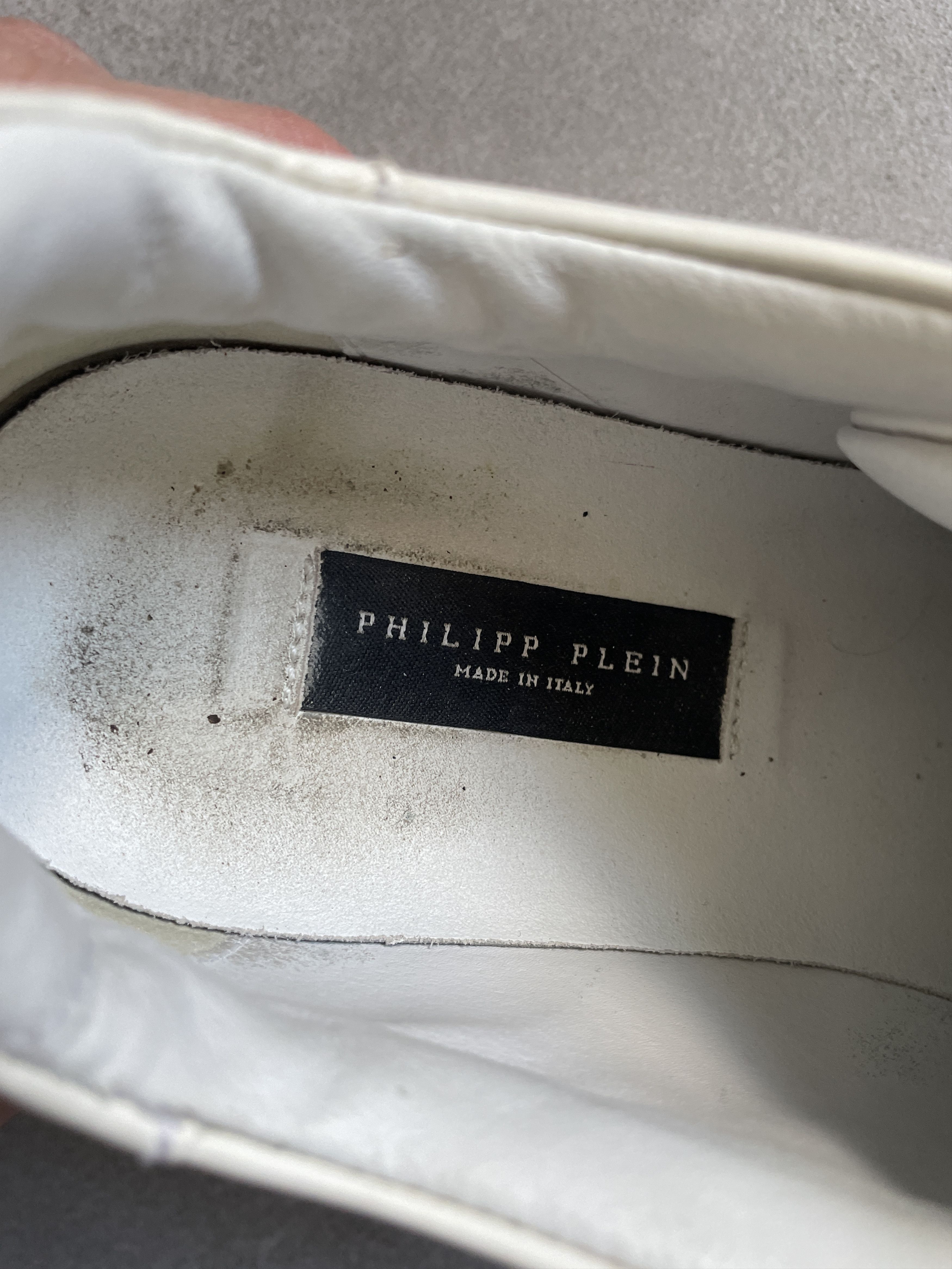 Philipp Plein PHILLIP PLEIN SKULL WHITE LEATHER LOW TOPS Size US 9.5 / EU 42-43 - 7 Thumbnail