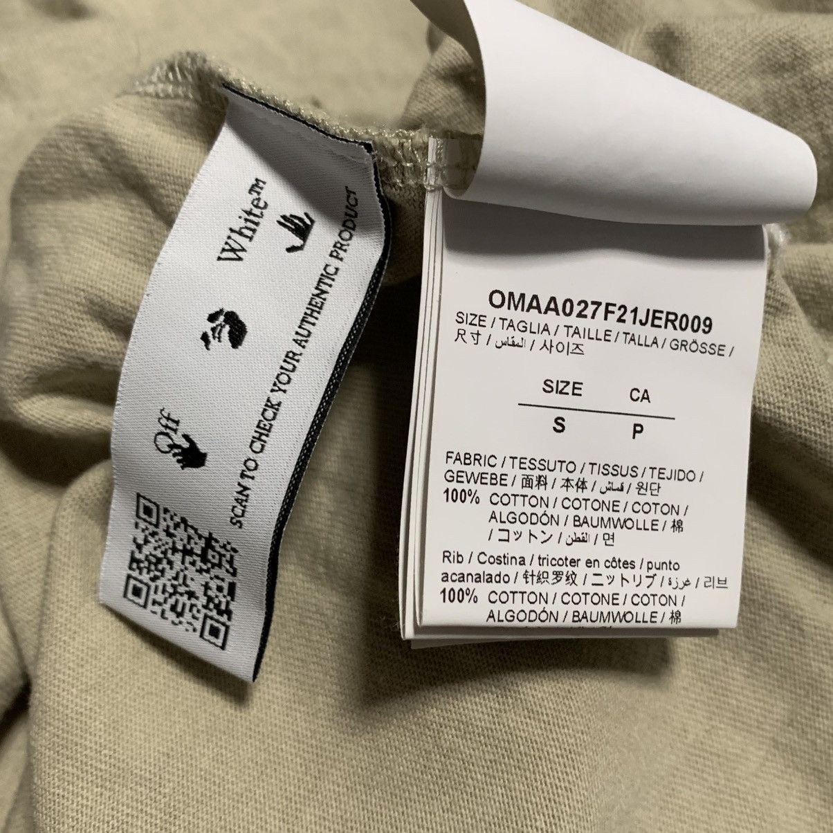 Off-White Off White Small Bubble Arrows Beige Tee Virgil Abloh Size US S / EU 44-46 / 1 - 8 Thumbnail