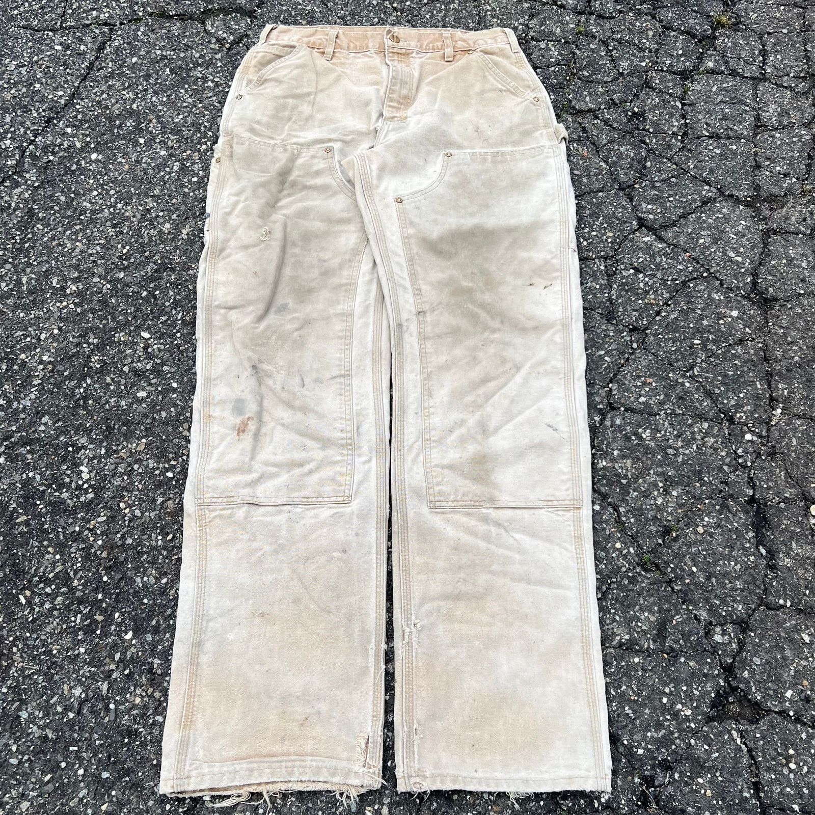 Carhartt × Vintage Vintage carhartt brown double knee work wear carpenter pants Size US 31 - 1 Thumbnail