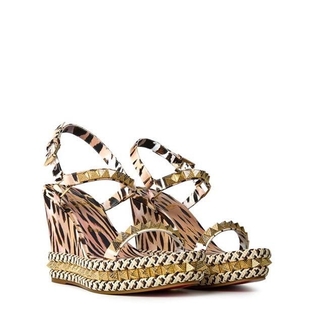 Christian Louboutin Pyraclou 110mm Espadrilles Size US 7 / IT 37 - 4 Thumbnail