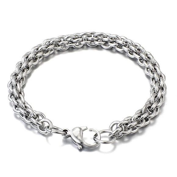 Other Vintage Stainless Steel Link Chain Bracelet Size ONE SIZE - 1 Thumbnail