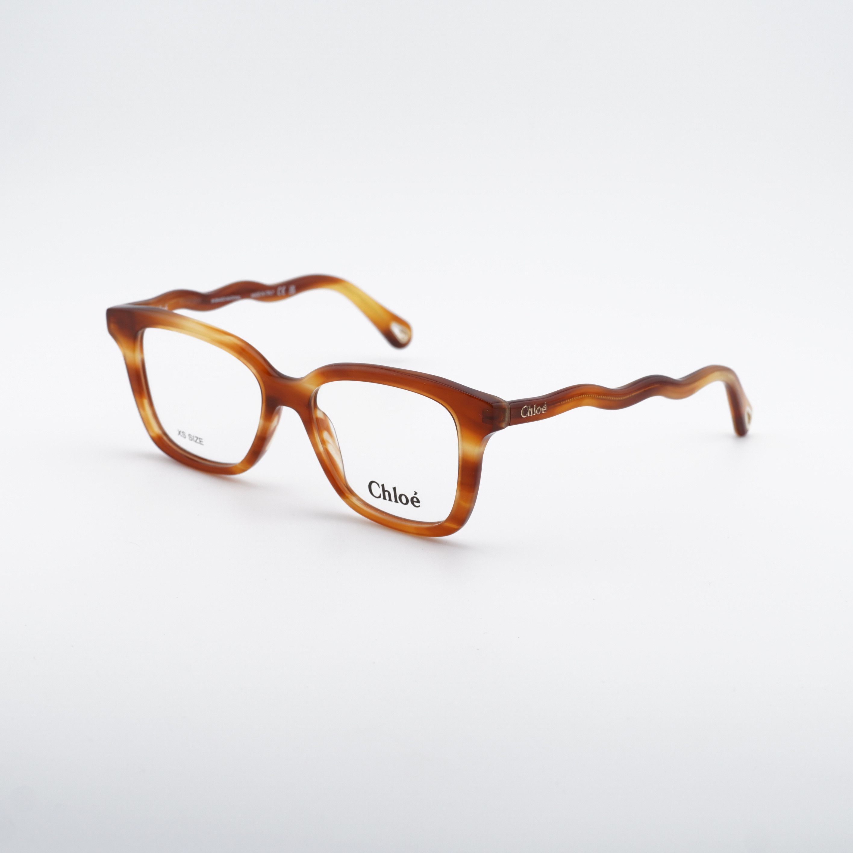 Chloe Chloe CH0090O 002 Eyeglasses Havana 49mm Square Frame Size ONE SIZE - 6 Thumbnail