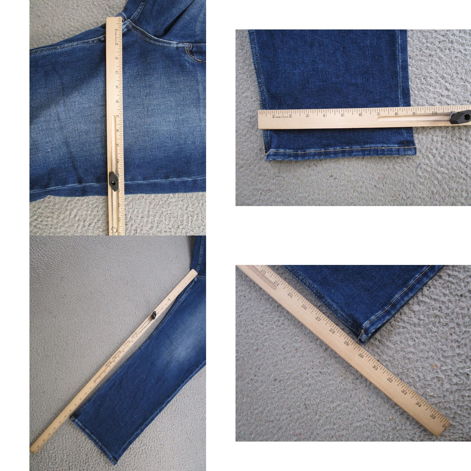 Vintage BKE Buckle Jeans Cropped High Rise Straight Blue 33x28 Denim 5-Pocket Womens Regular Modern Spring Summer Fall Boys Girls Mens Size 24" / US 00 / IT 34 - 8 Thumbnail