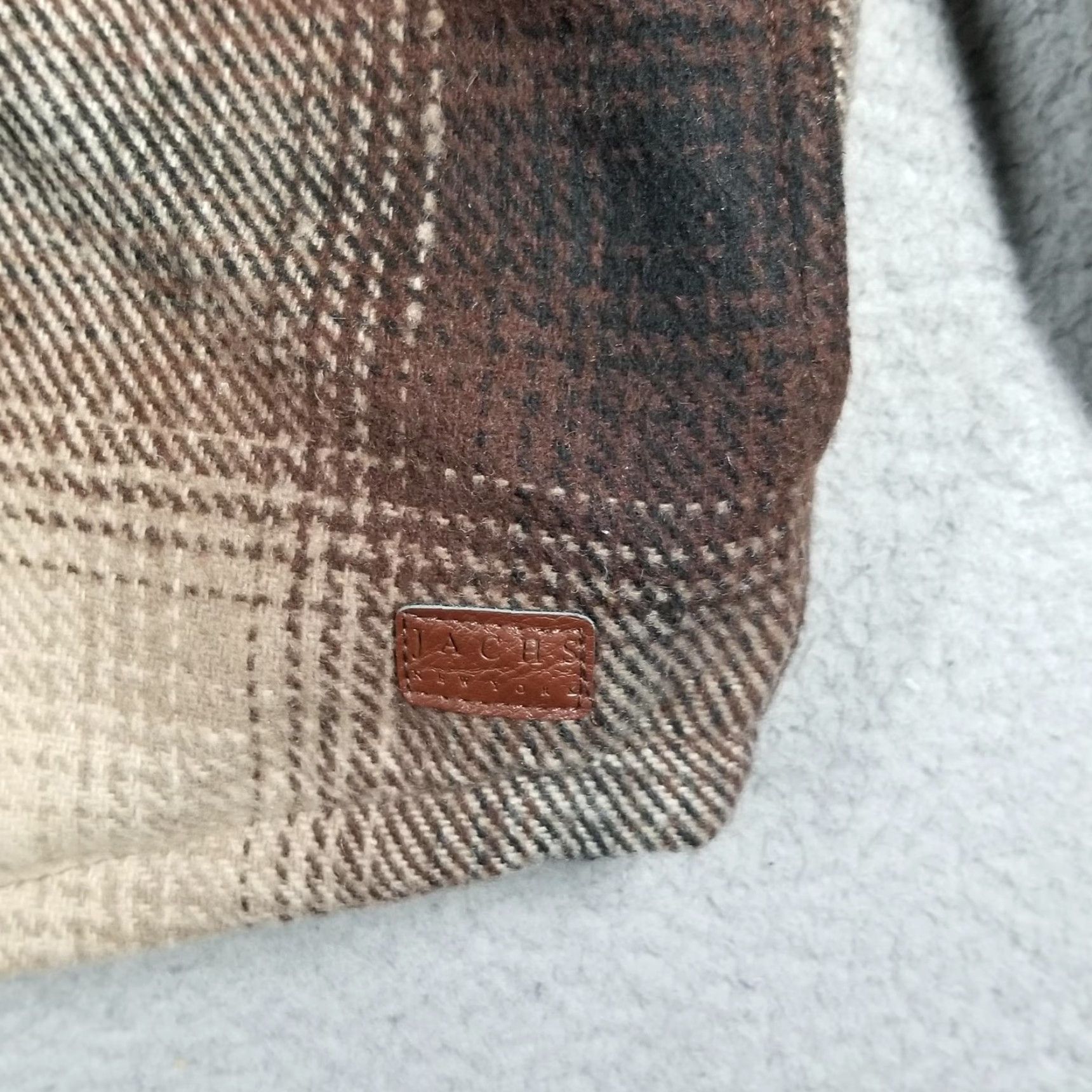 Vintage JACHS New York Jacket Mens XL Brown Plaid Wool Blend Lined Shirt Jacket Shacket Size US XL / EU 56 / 4 - 7 Thumbnail