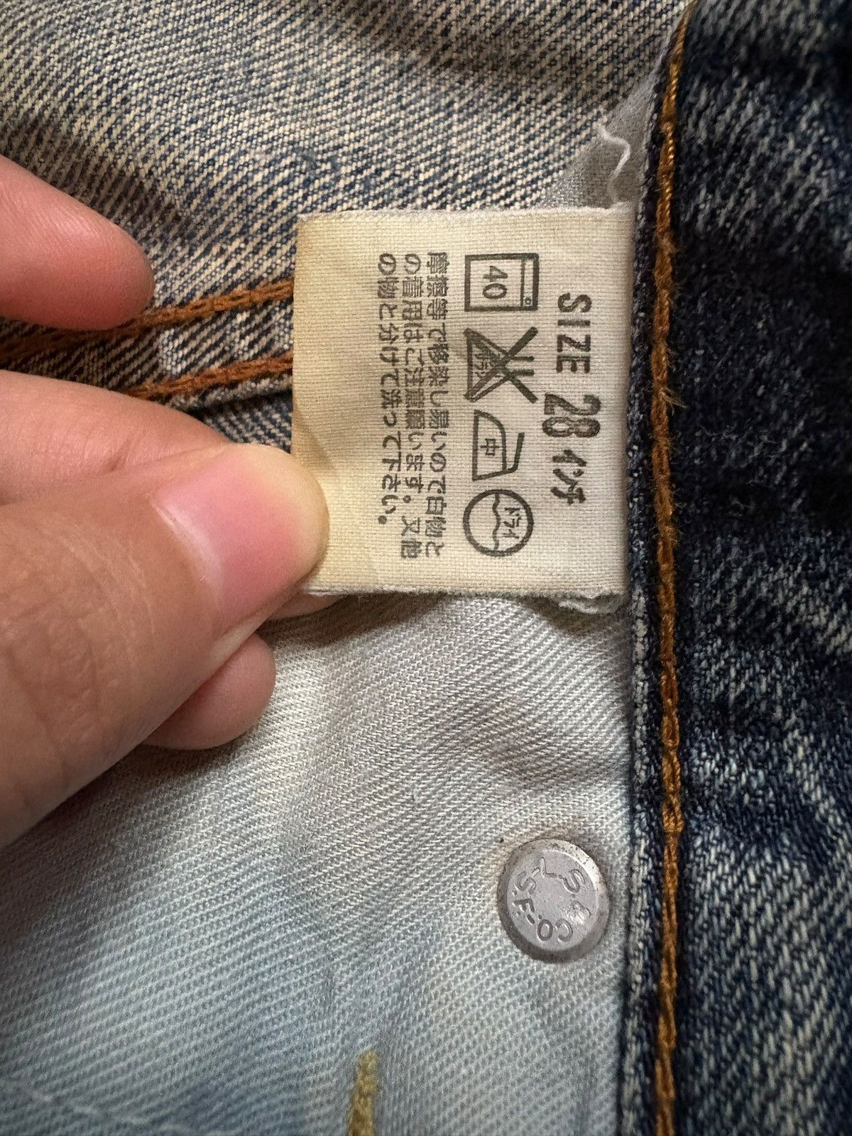 Levi's Vintage 90s Levis 504 Mud Wash Distressed Baggy Jeans Size US 28 / EU 44 - 10 Thumbnail