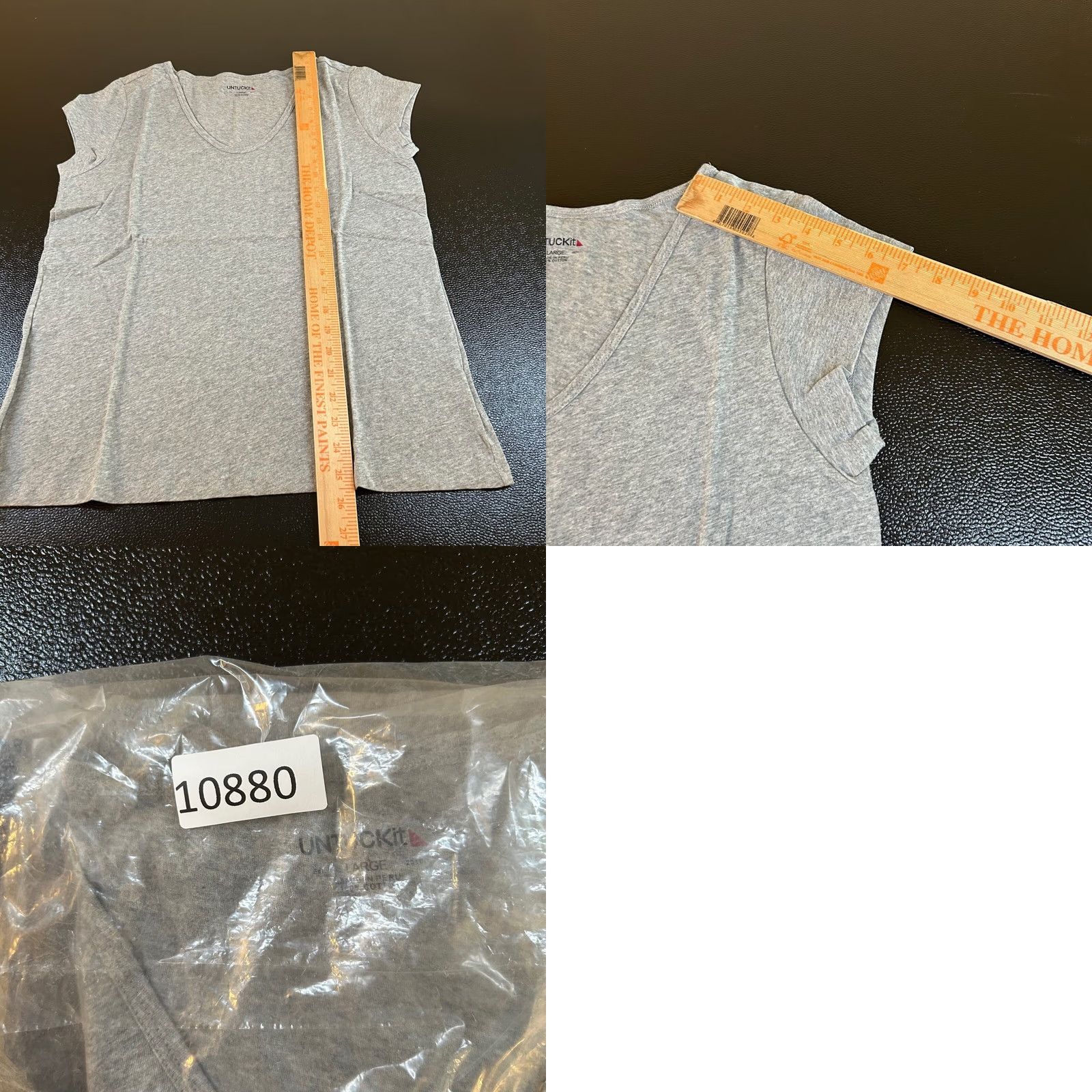 UNTUCKit UNTUCKit Condesa T-Shirt Scoop Neck Short Sleeve Casual Gray Womens Large New Size L / US 10 / IT 46 - 8 Thumbnail