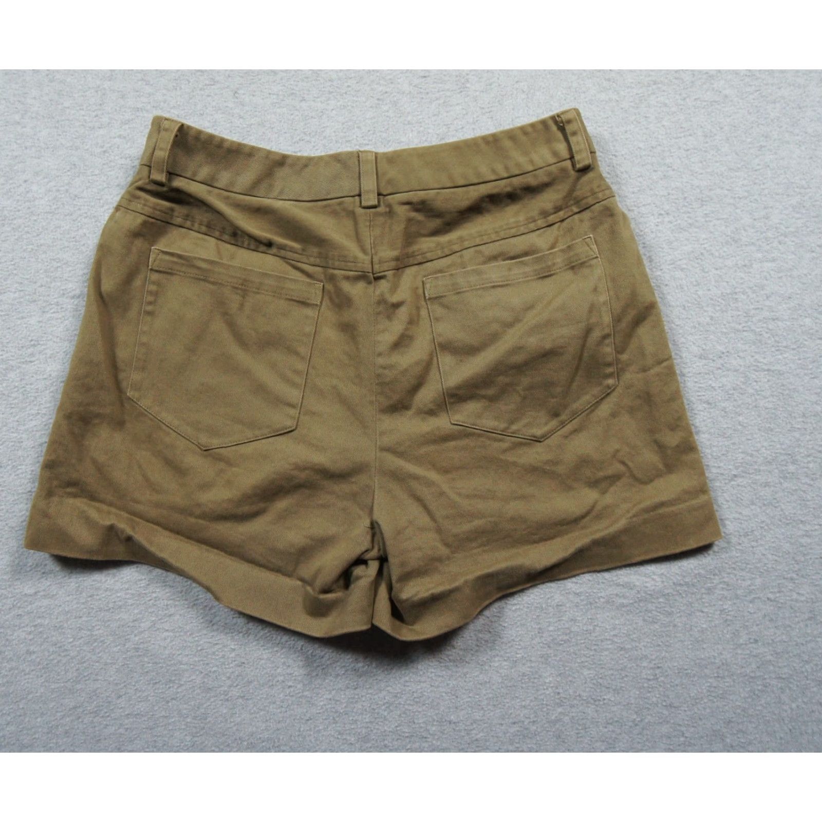 Vintage Jenny Kayne Shorts Womens 2 Green 3.5" Inseam Exposed Buttons Stretch Casual Chino Pockets 2-Button Rise Mid Vintage No Mens Womens Size 26" / US 2 / IT 38 - 3 Thumbnail