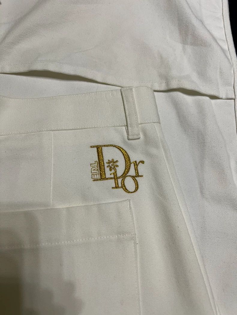 Dior Dior ERL co-branded white rabbit denim shorts 2502-Nextarro Size US 34 / EU 50 - 4 Thumbnail
