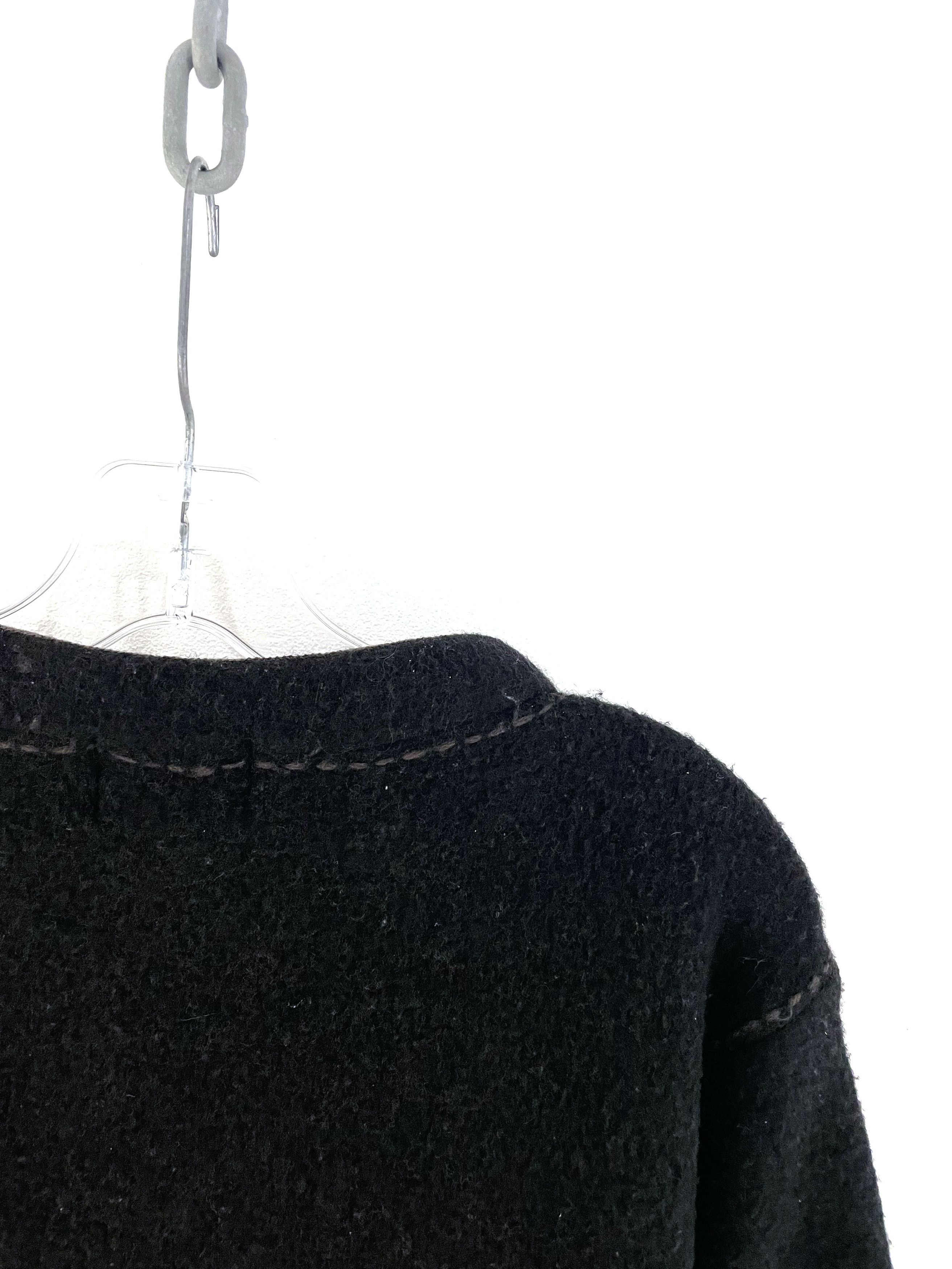 Yohji Yamamoto AAR Contrast Stitch Wool Sweater Size US L / EU 52-54 / 3 - 9 Thumbnail