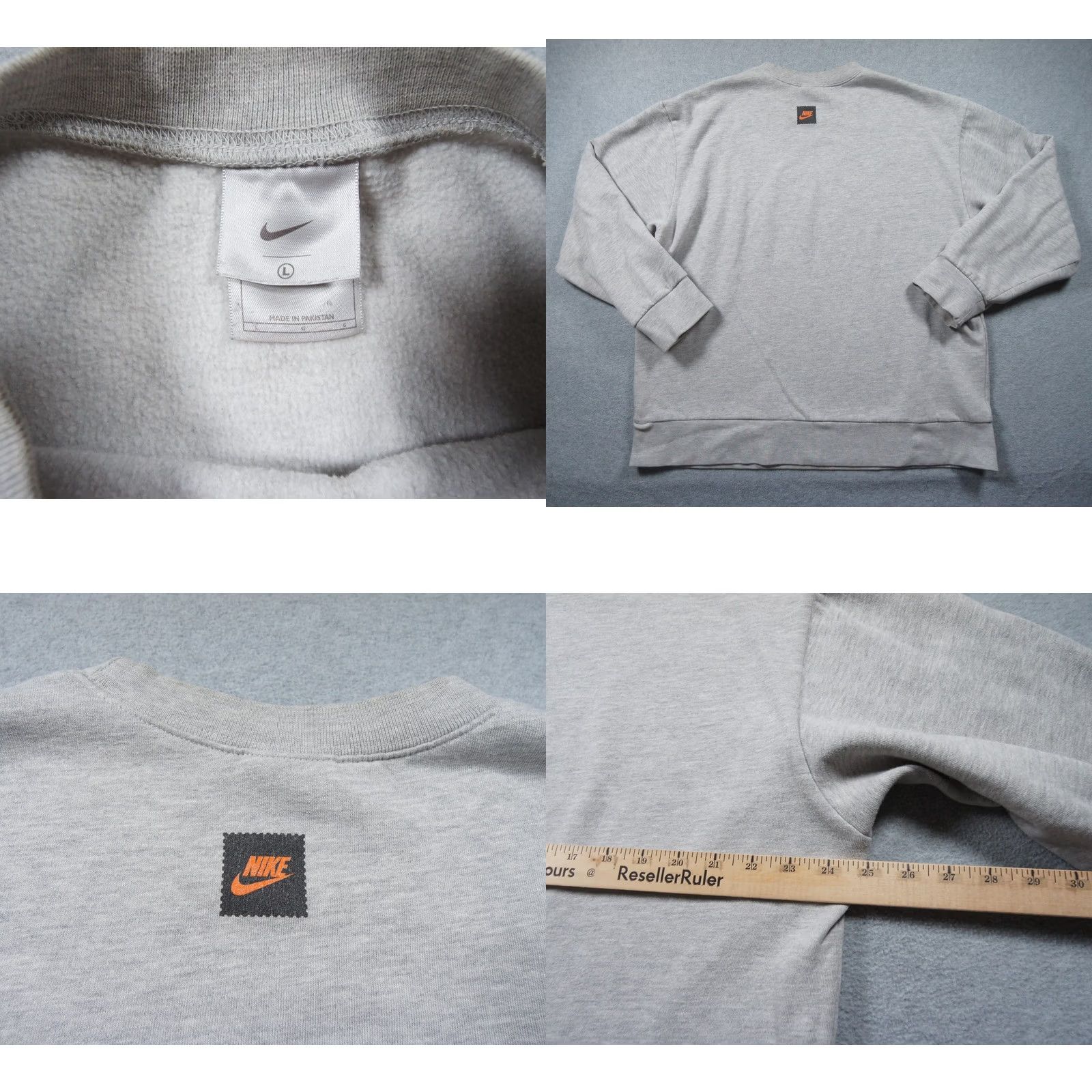 Nike Nike Sweatshirt Mens Large Gray Crewneck Pullover Y2K Vintage Swoosh Sweatshirt Size US L / EU 52-54 / 3 - 8 Thumbnail