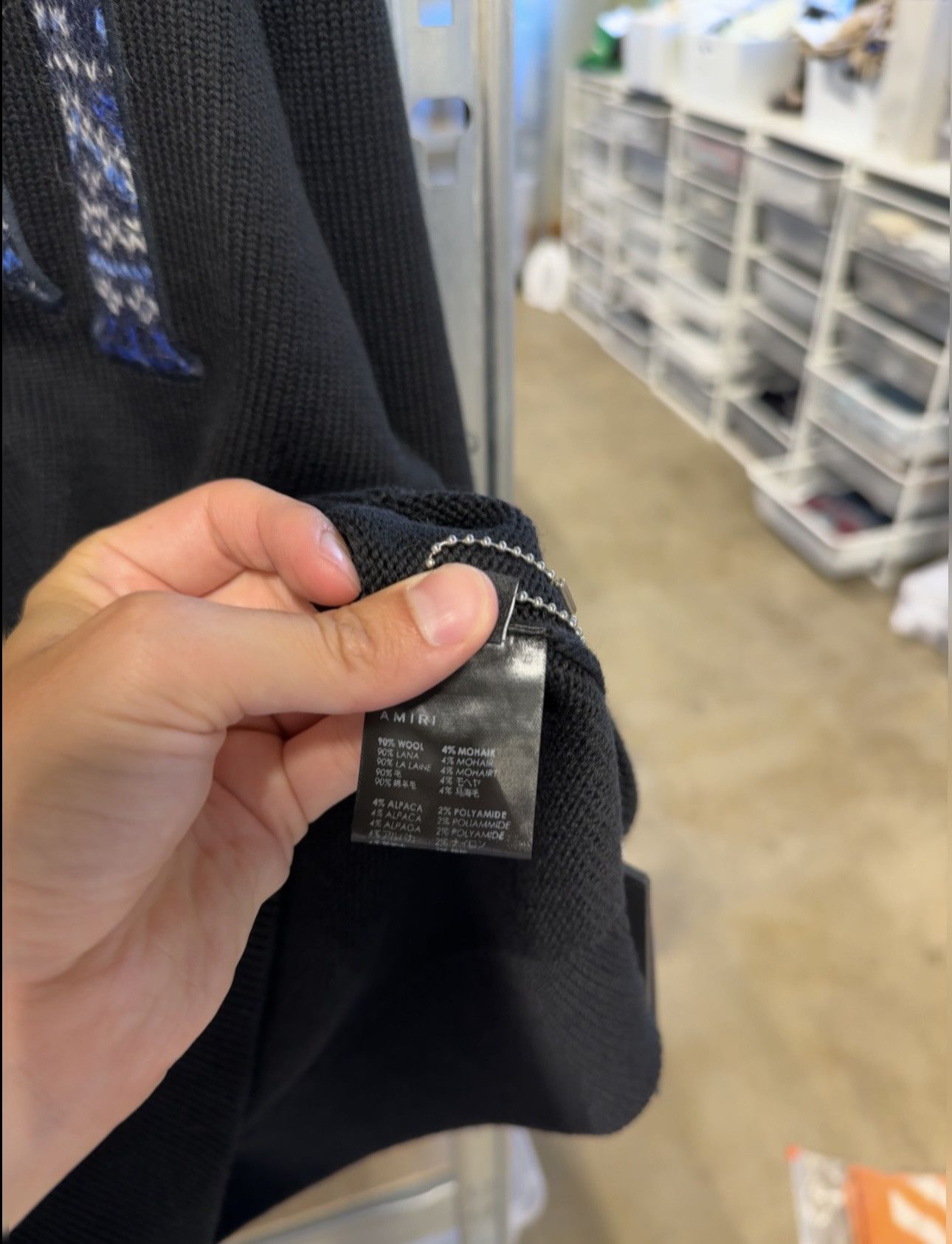 Amiri Amiri Logo Embroidery Sweater NEW 1200$ Size US L / EU 52-54 / 3 - 4 Thumbnail