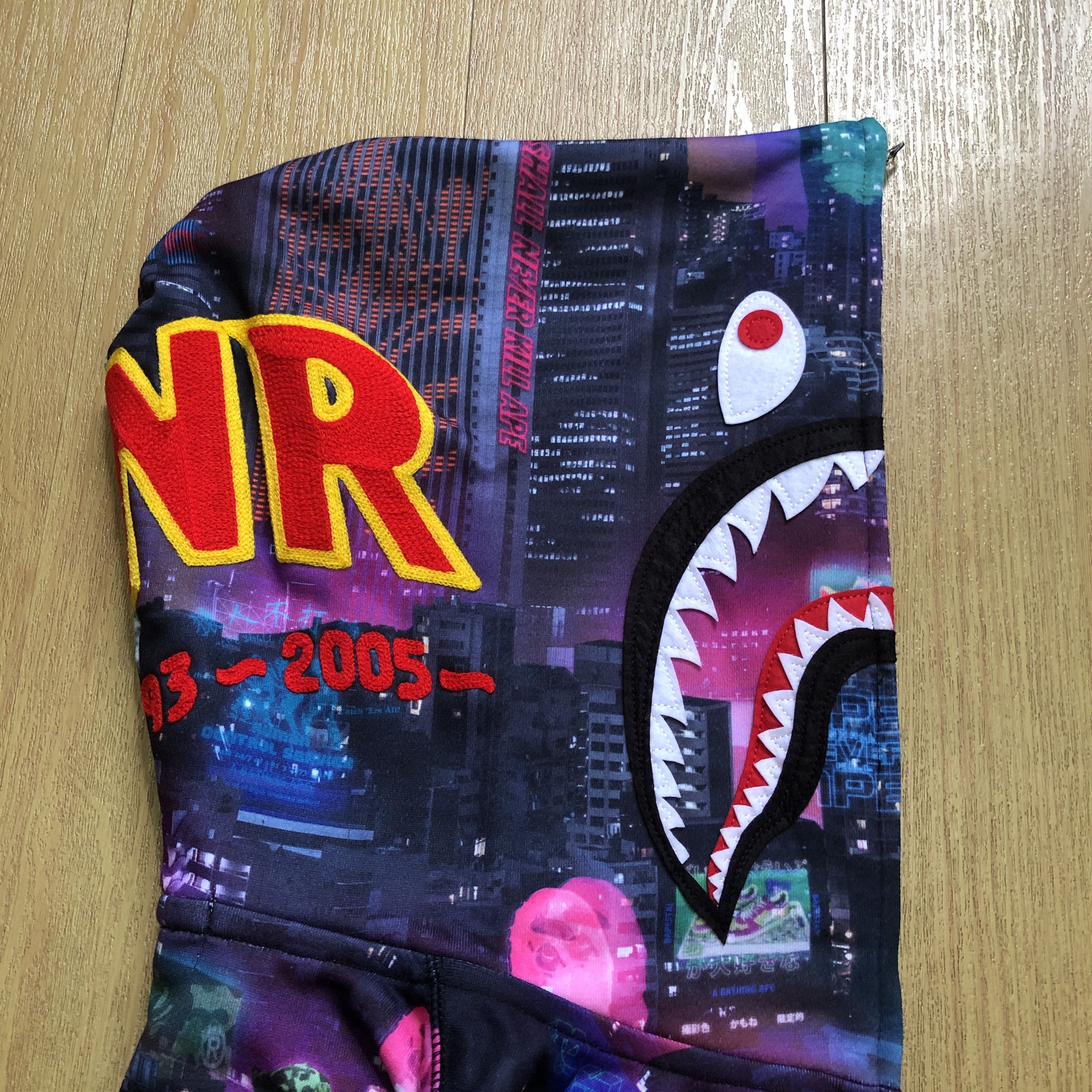 Bape Neon Tokyo Shark Wide Full Zip Hoodie Size US S / EU 44-46 / 1 - 6 Thumbnail