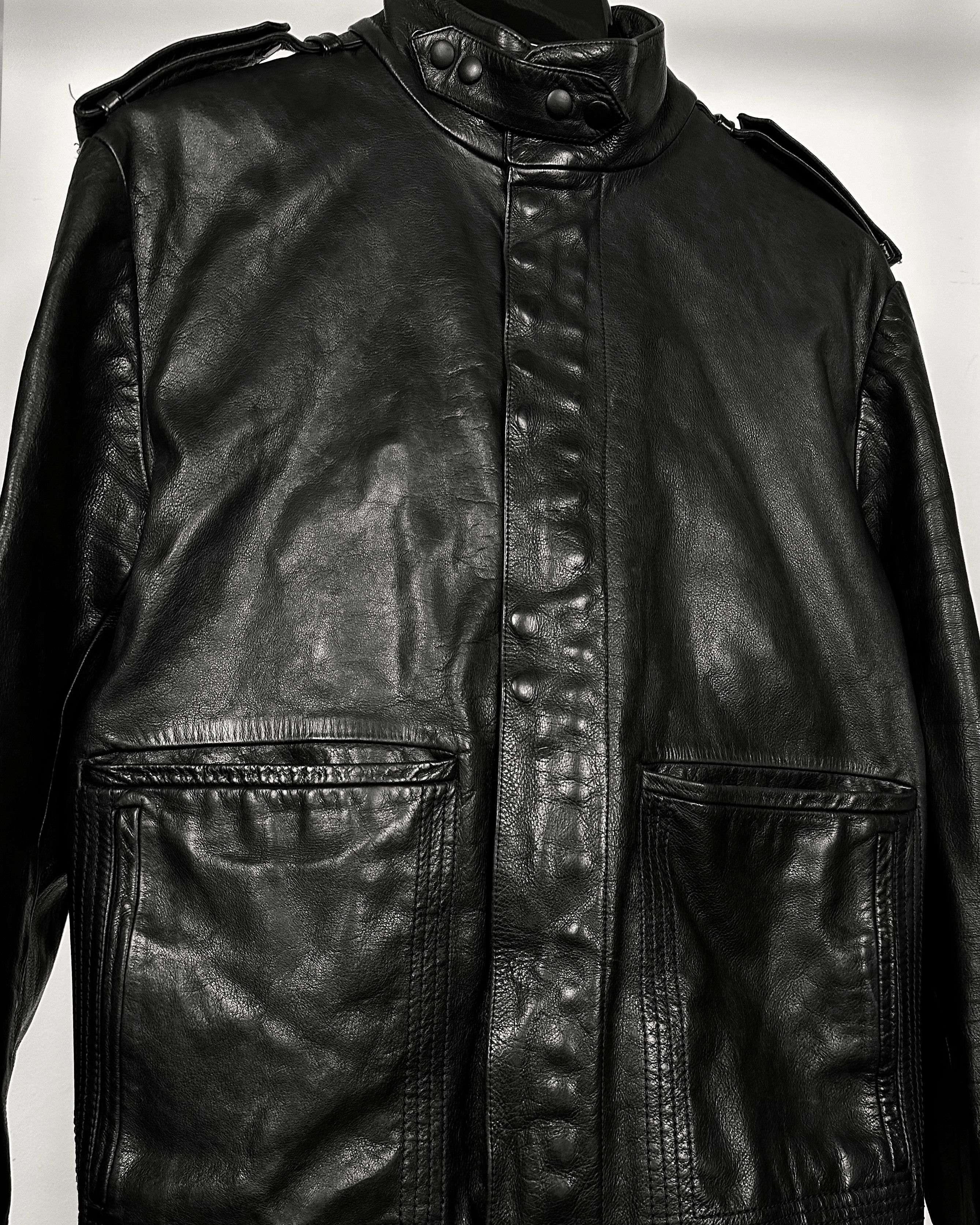 Dior Dior Homme Luster Zipper Sleeves Leather Bomber Jacket Size US M / EU 48-50 / 2 - 8 Thumbnail