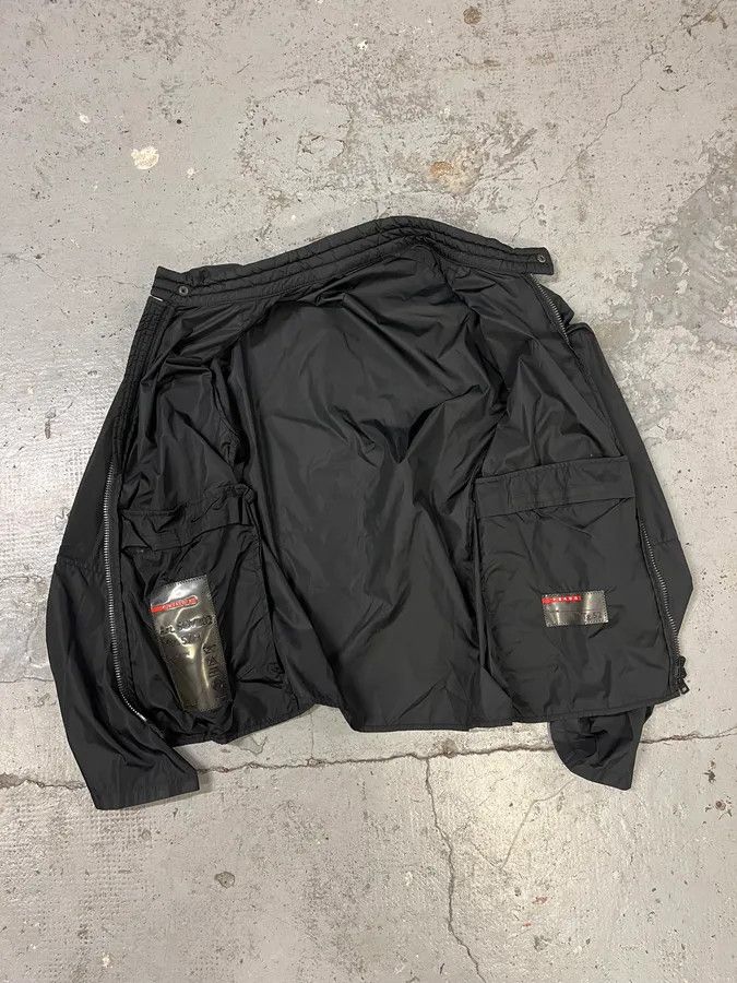 Prada SS2000 Prada Biker Black Nylon Padded Jacket Size US M / EU 48-50 / 2 - 9 Thumbnail