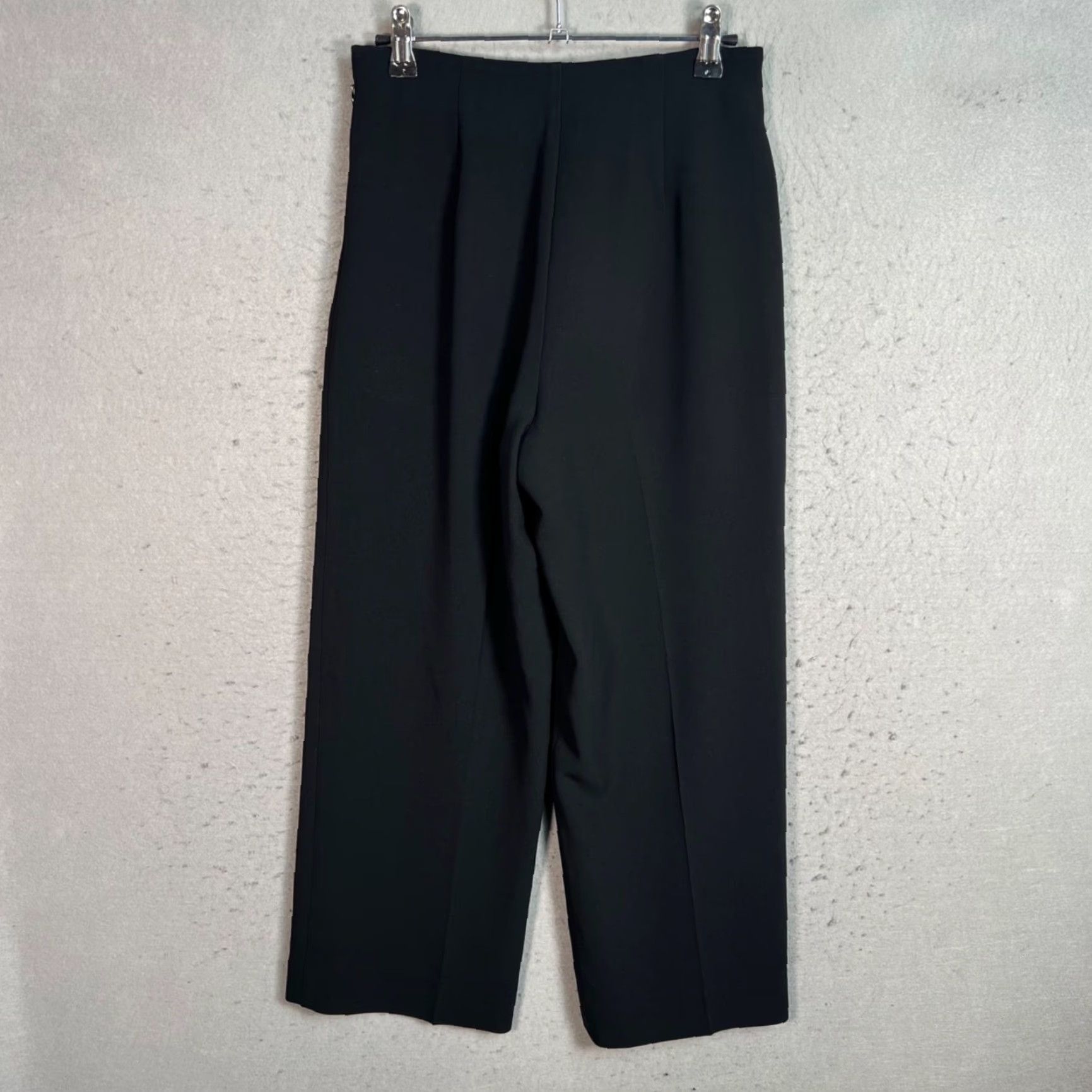 Country Road VINTAGE Country Road Black Trousers Womens Size 6 Wide-Leg Pants Adult Womens 6 Black Polyester Tri Acetate Inseam 23in Front Flat Ankle Style Size ONE SIZE - 2 Thumbnail