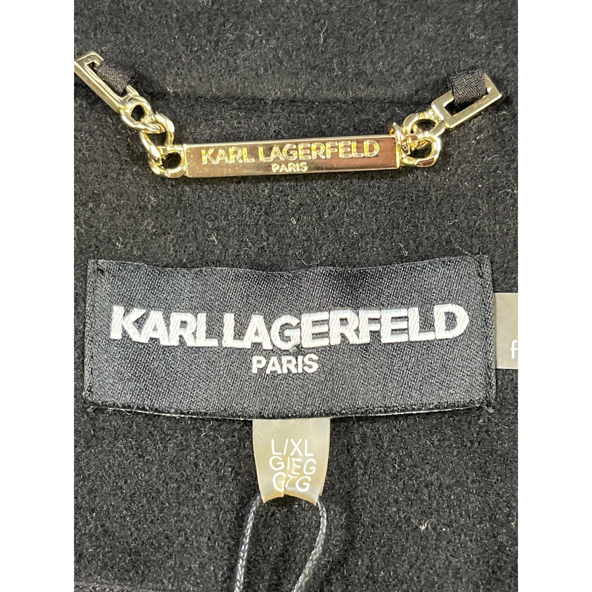 Karl Lagerfeld Karl Lagerfeld Women's Black Cape Coat Size L/XL SKU 5723 Size XL / US 12-14 / IT 48-50 - 4 Thumbnail