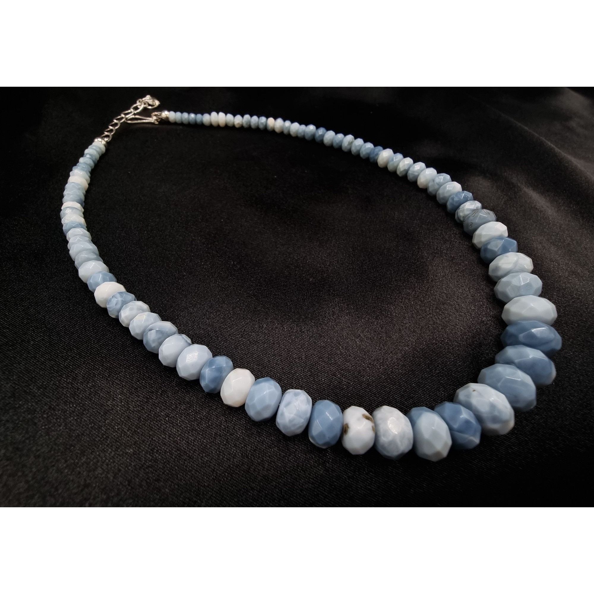 Vintage Jay King Mine Finds 925 Sterling Silver Blue Opal Beaded Nec Size ONE SIZE - 3 Thumbnail