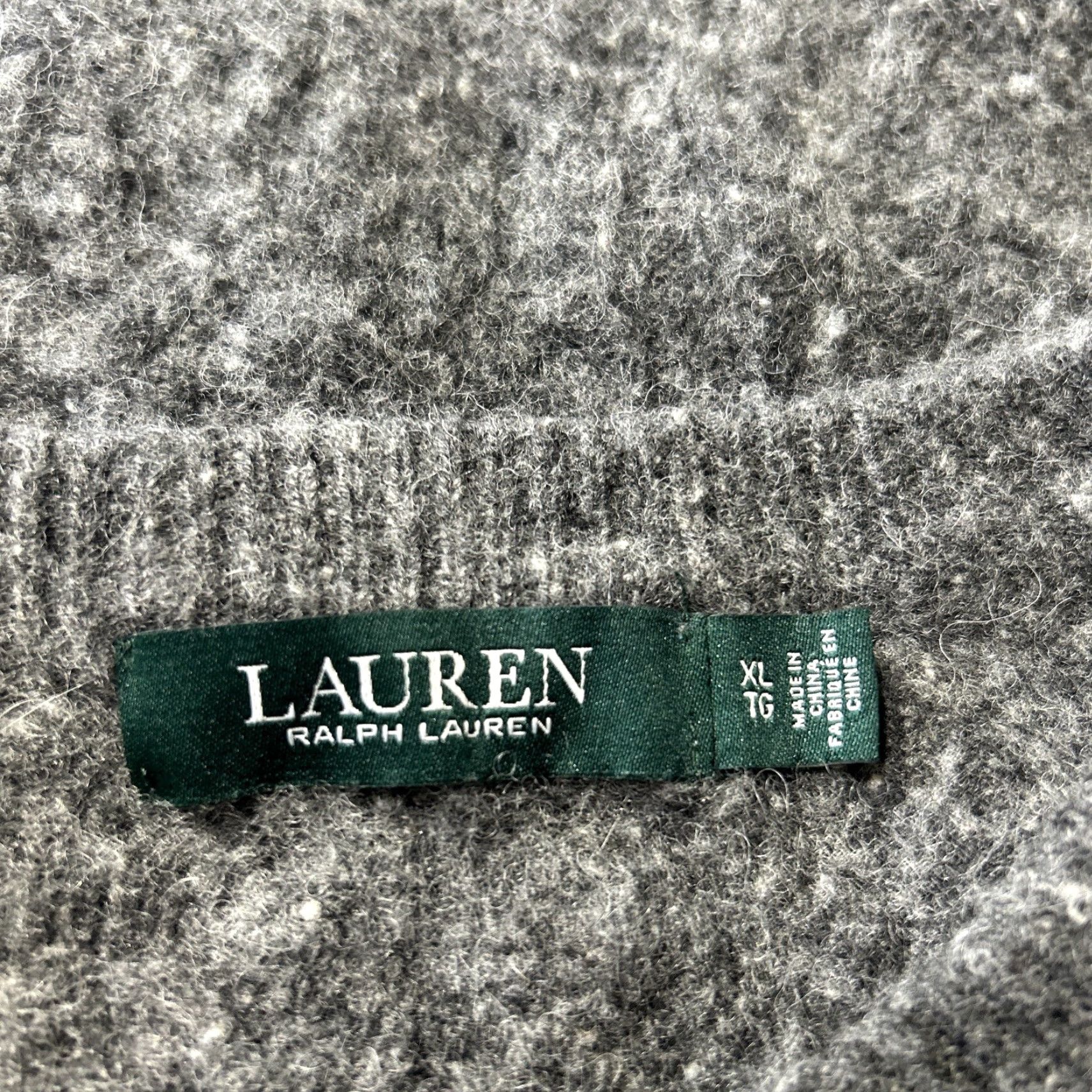 Ralph Lauren VINTAGE Lauren Ralph Lauren Sweater Women’s XL Cable-Knit Gray Wool Alpaca Nylon Pullover Women XL Gray Size XL / US 12-14 / IT 48-50 - 7 Thumbnail