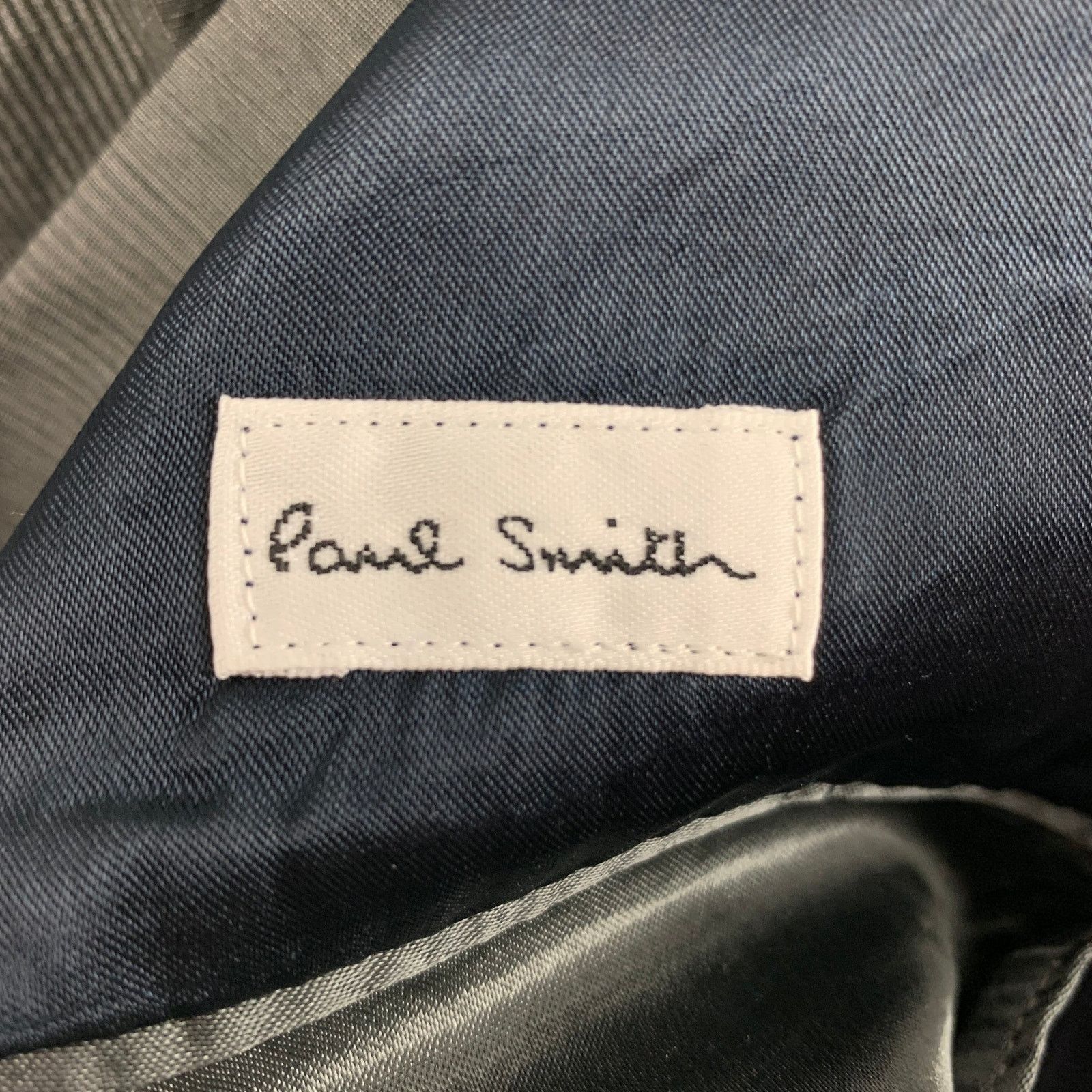 Paul Smith Size S Gray Glenplaid Cotton Silk Notch Lapel Suit Size 38R - 8 Thumbnail