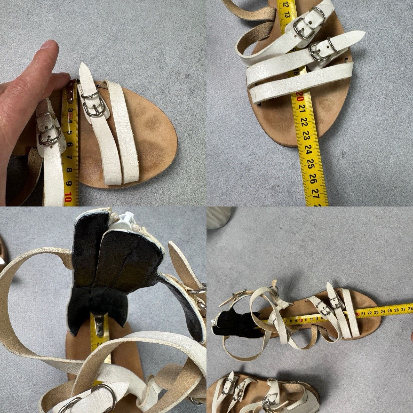 Balenciaga Balenciaga Bickle White Leather Gladiator Ankle Sandals 37 Size US 7 / IT 37 - 23 Thumbnail