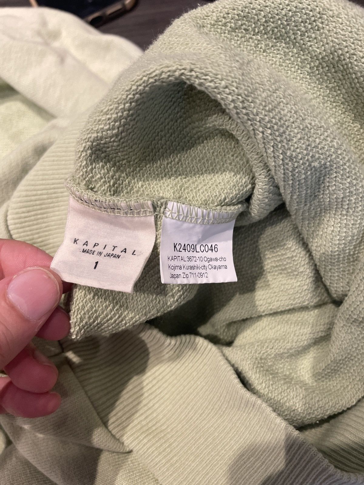 Kapital Kapital Logo Hoodie Seafoam Size 1 Size US S / EU 44-46 / 1 - 5 Thumbnail