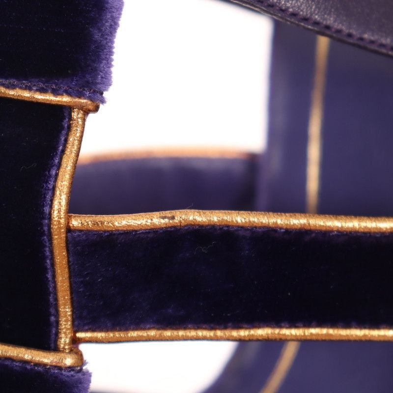 Gucci Gucci Malika Velvet Gladiator Heels in Purple - Size US 8 / IT 38 - 8 Thumbnail
