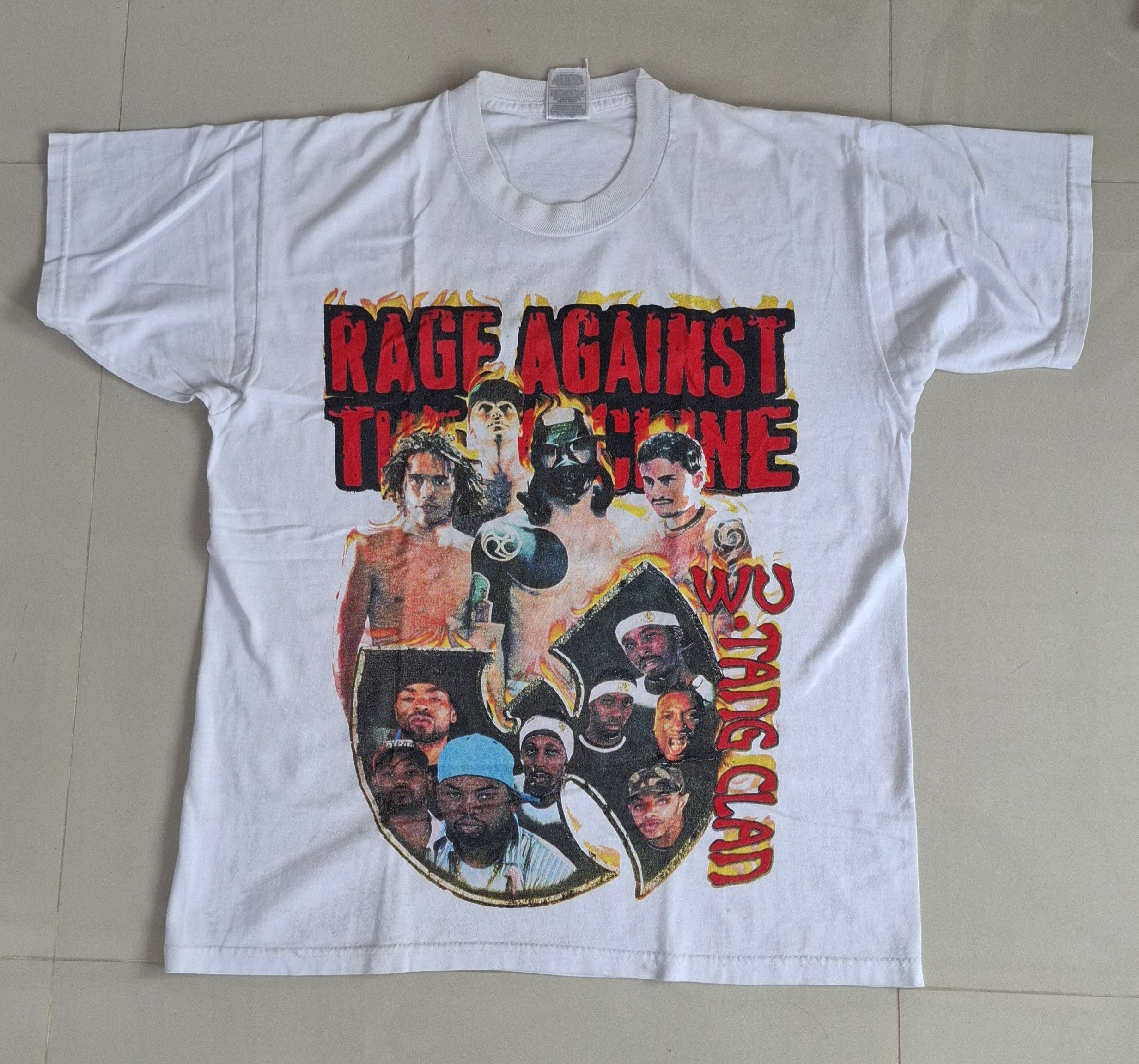 食*べ様 Rage Against The Machine Wu Tang Vintage 1997 Rage Against The Machine/Wu-Tang Clan Tour Boot T