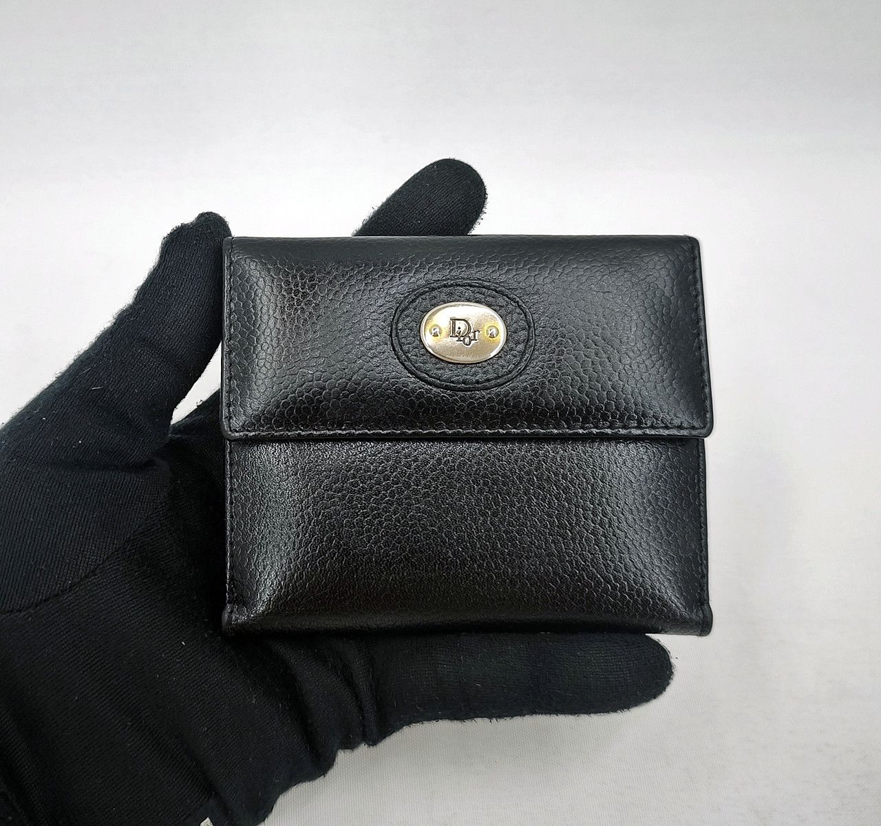 Dior authentic CHRISTIAN DIOR vintage full leather short wallet Size ONE SIZE - 1 Thumbnail
