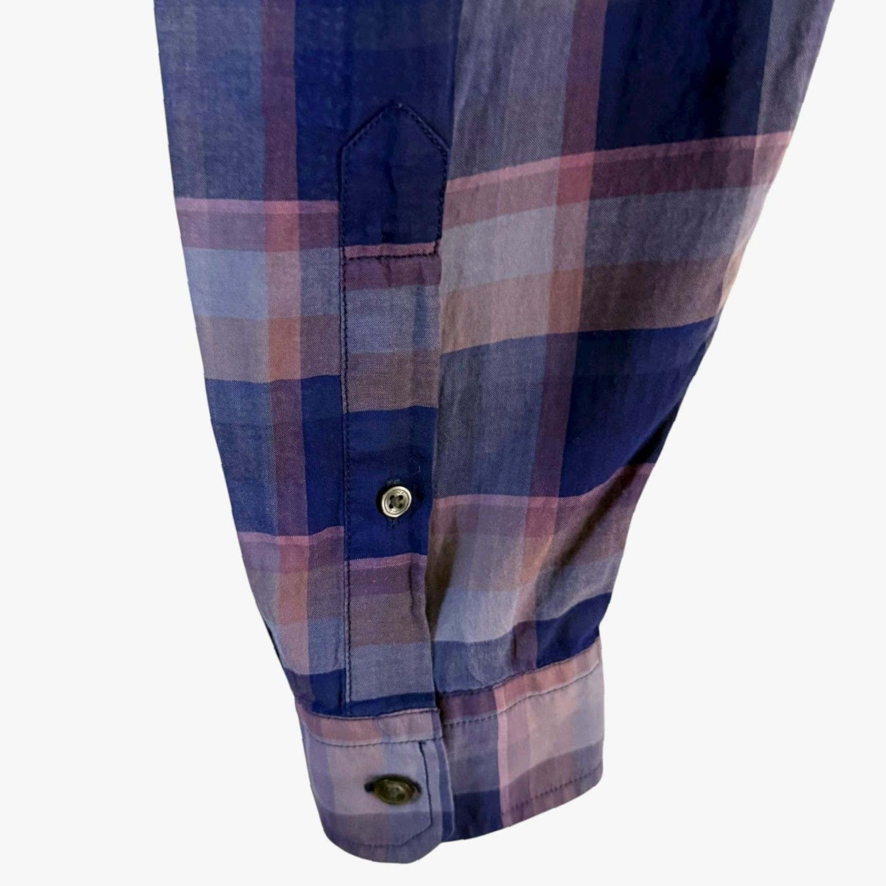 Vince Vince Button-Up Shirt Plaid Long Sleeve Blue 100% Cotton Men’s Large L, Casual Business, Preppy, City Style Size US L / EU 52-54 / 3 - 7 Thumbnail