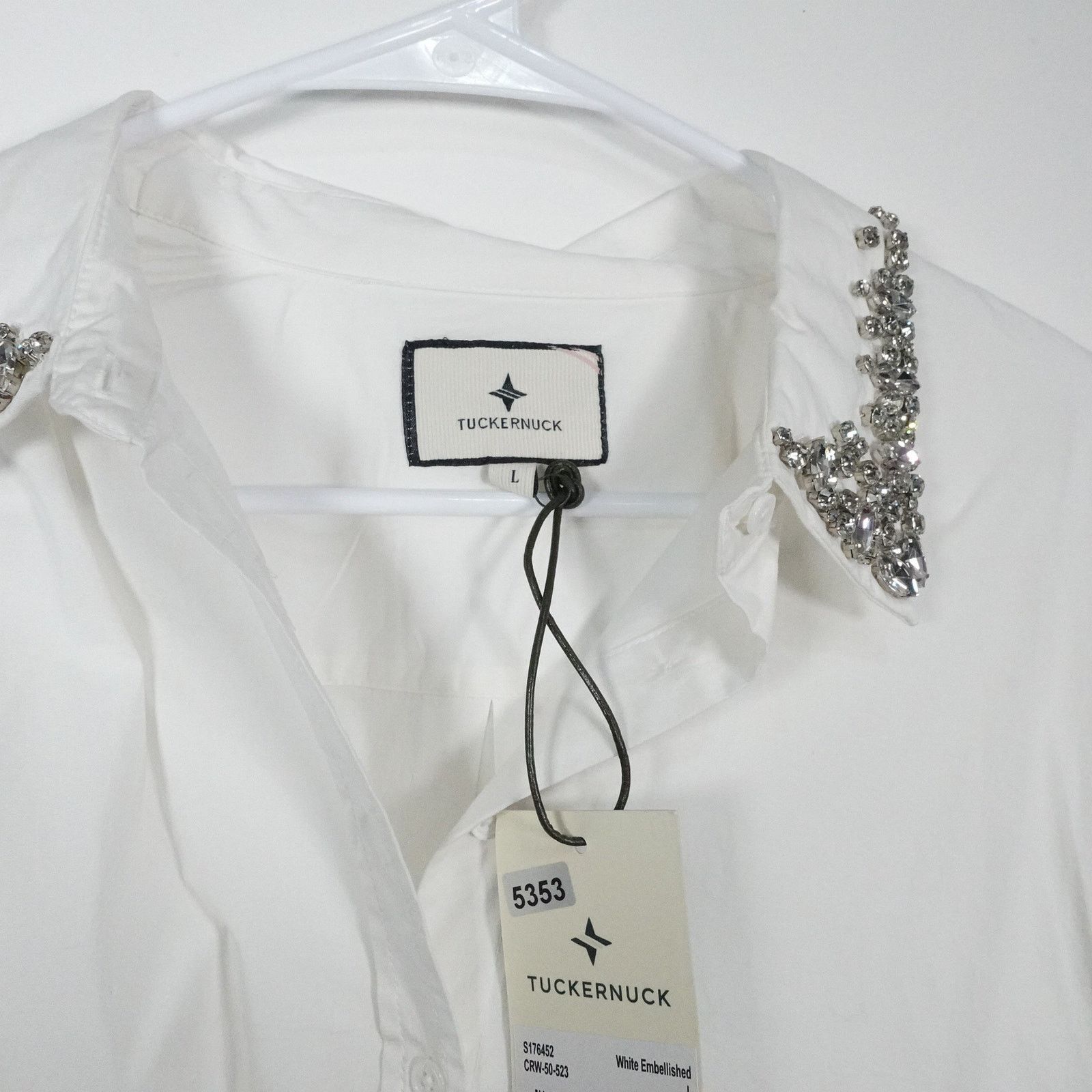 Other EUC Tuckernuck Cropped Jasper Button-Down Blouse Large Size L / US 10 / IT 46 - 13 Thumbnail