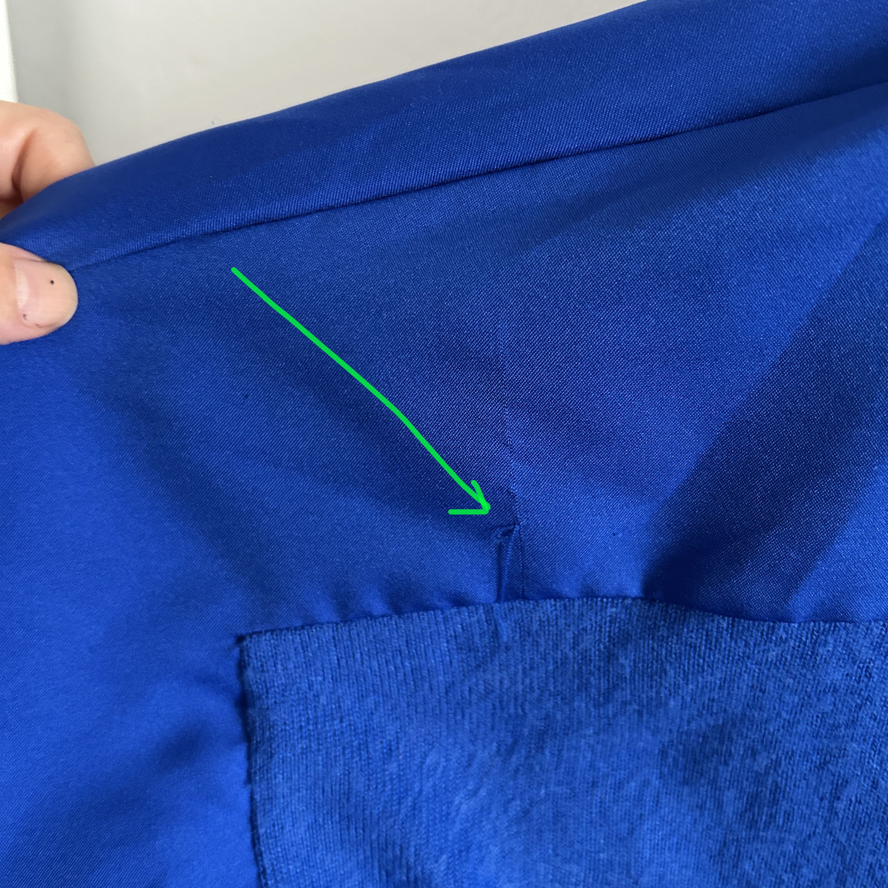 Vintage Vintage 80s Cobalt Blue Dolman Sleeve Midi Tunic Dress Size S / US 4 / IT 40 - 14 Thumbnail