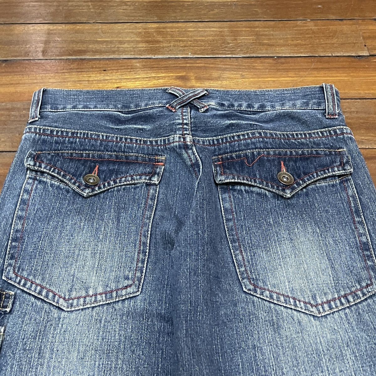If Six Was Nine × Japanese Brand × Le Grande Bleu (L.G.B.) Very Rare Vintage Japanese Brand Tactical Cargo Jeans 2000s Size US 33 - 4 Thumbnail