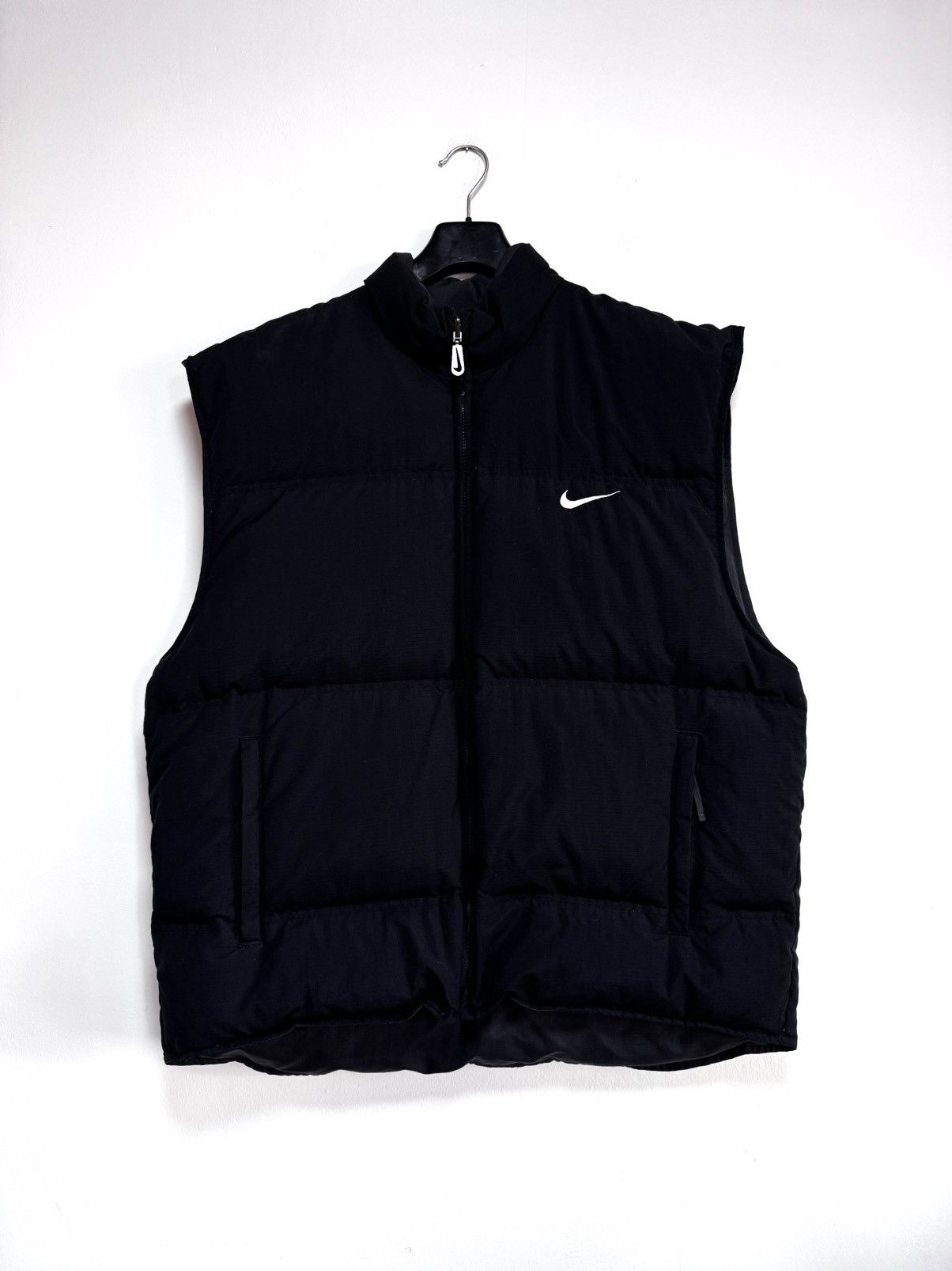 Nike × Vintage Vintage 90s Nike Reversible Puffer Vest Streetwear Y2K Black Size US XL / EU 56 / 4 - 4 Thumbnail