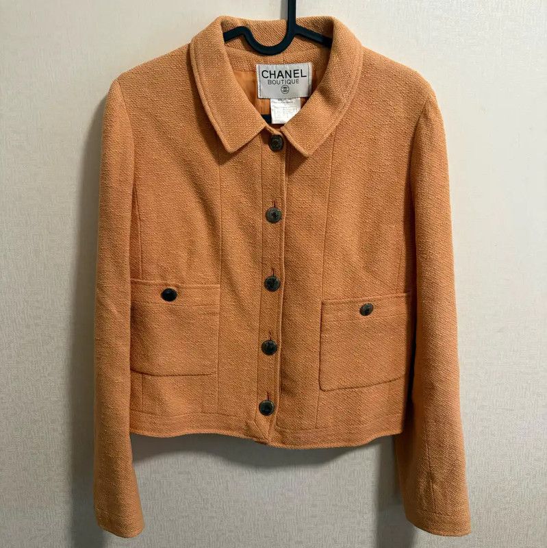 Chanel Chanel Orange Polyester Pullover Sweater 0089 Size XS / US 0-2 / IT 36-38 - 1 Thumbnail
