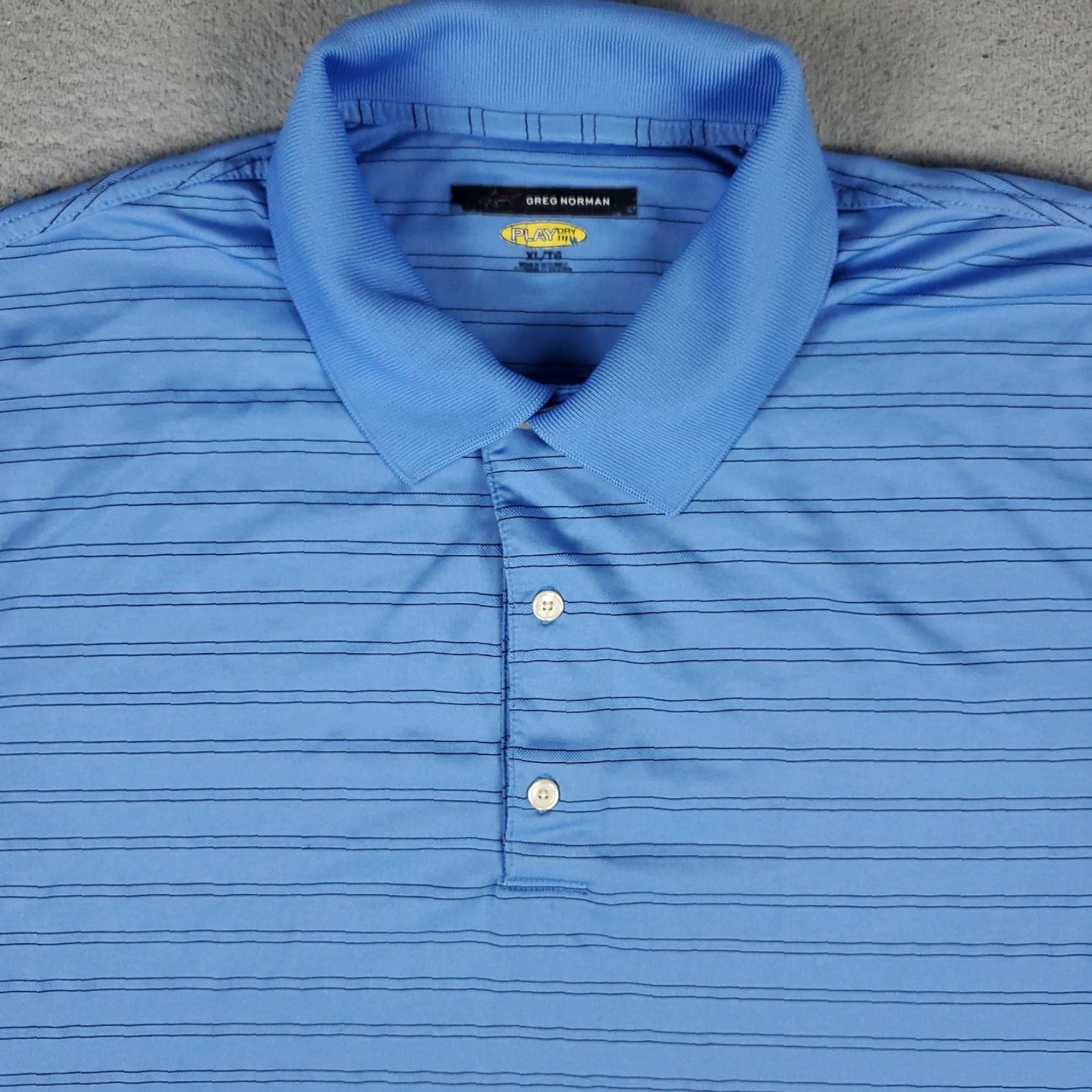 Vintage Greg Norman Polo Shirt Mens XL Blue Striped Polo Shirt Casual Short Sleeve Size US XL / EU 56 / 4 - 2 Thumbnail