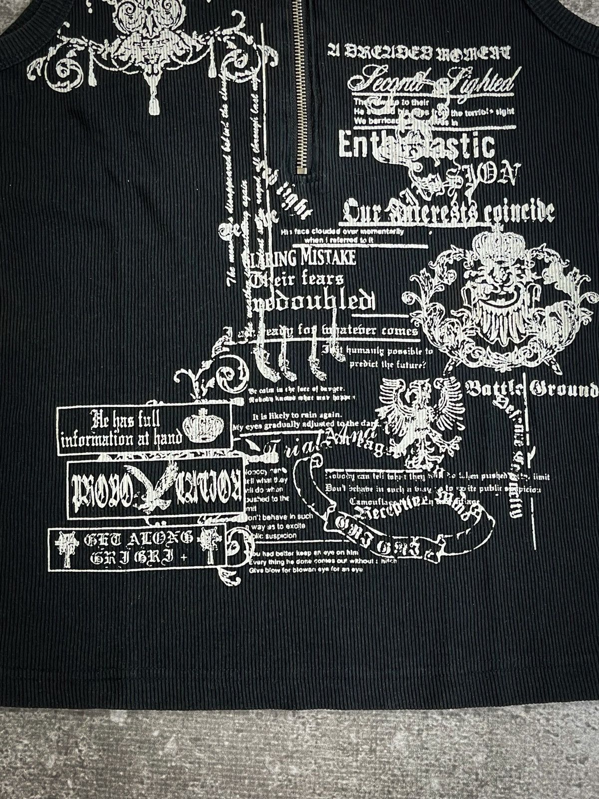 If Six Was Nine Grigri Graphic Poem Half Zip Thermal Tanktop Size US M / EU 48-50 / 2 - 4 Thumbnail