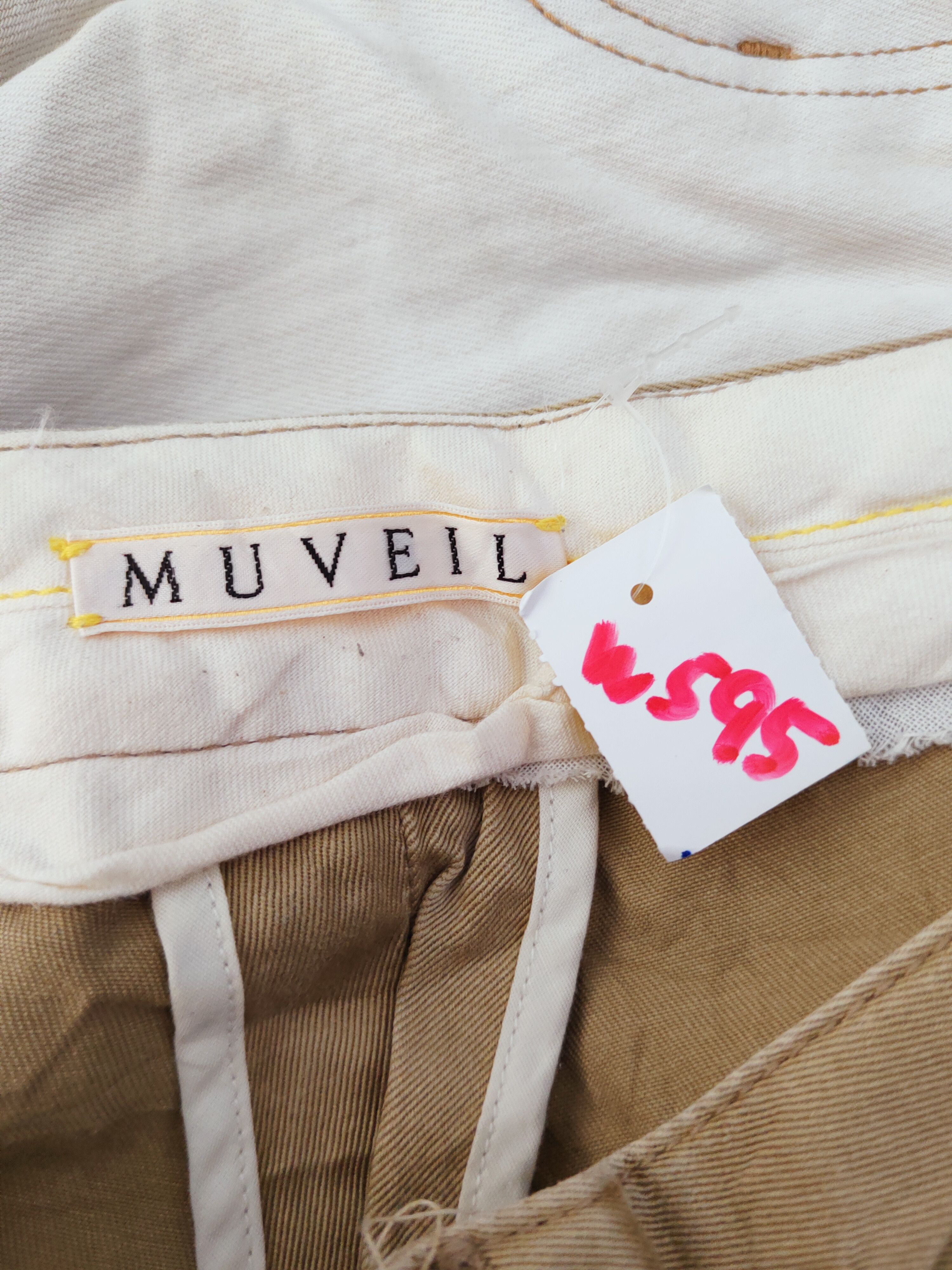 Japanese Brand Muveil Beige buckle back Multipocket Casual Pants #W595 Size 30" / US 8 / IT 44 - 16 Thumbnail