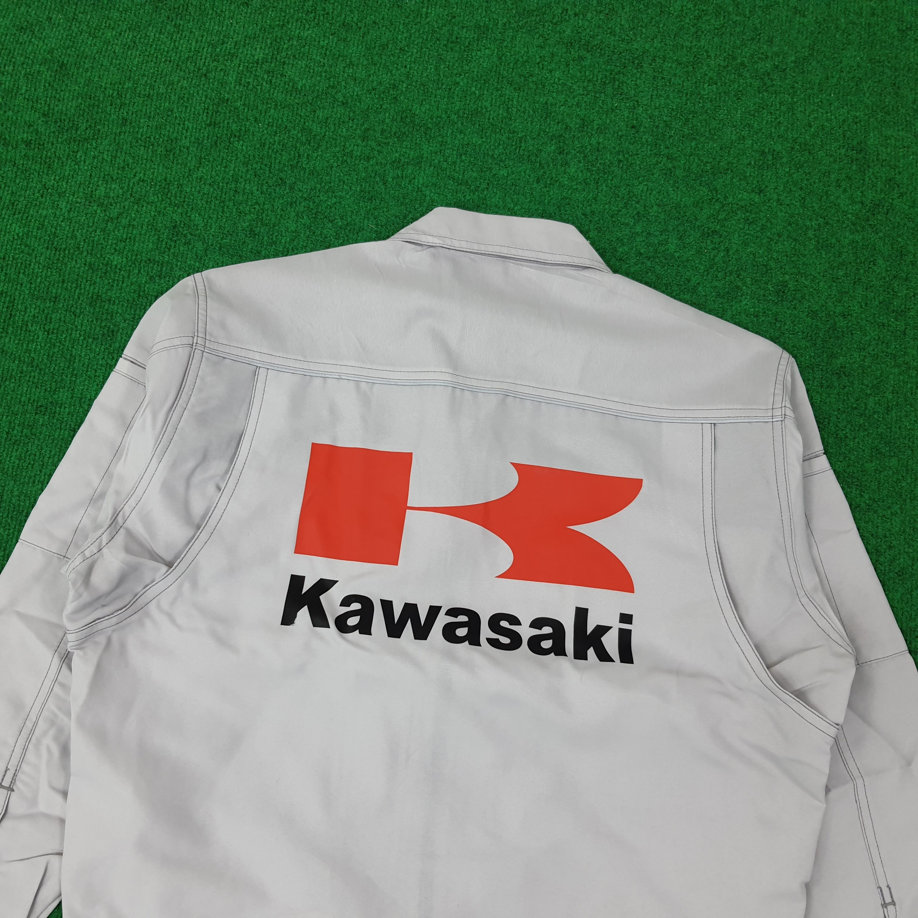 Japanese Brand × Vintage Vintage KAWASAKI Japan Racing Biker Jacket C232N19 Size US M / EU 48-50 / 2 - 2 Thumbnail