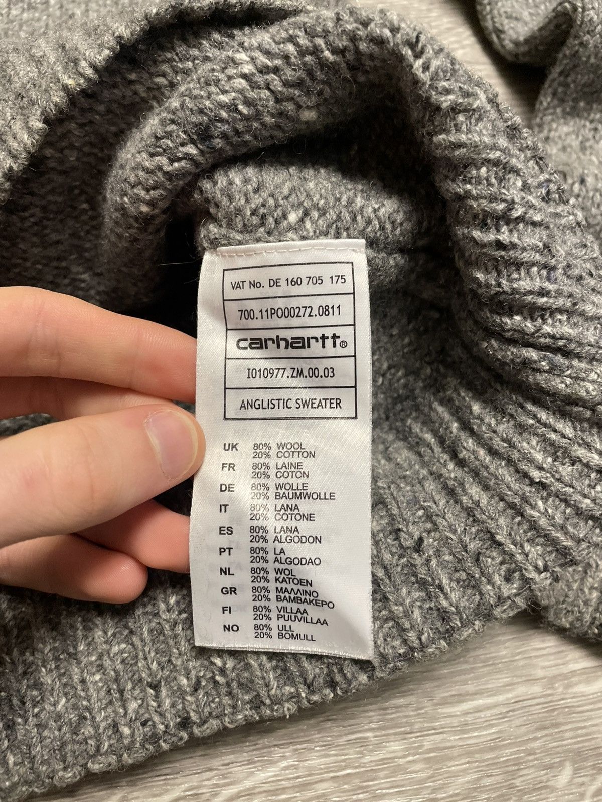 Carhartt Vintage Carhartt Gray Wool Knit Anglistic Sweater Size US S / EU 44-46 / 1 - 11 Thumbnail