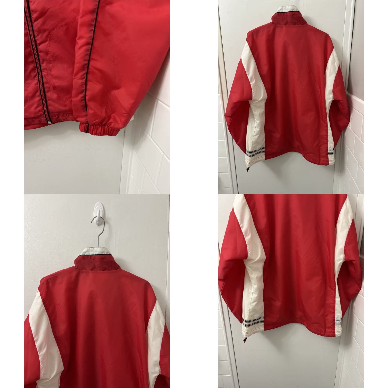 Wilson Wilson Jacket Mens M Red White Full Zip Lightweight Windbreaker Pockets Tennis Size US M / EU 48-50 / 2 - 8 Thumbnail