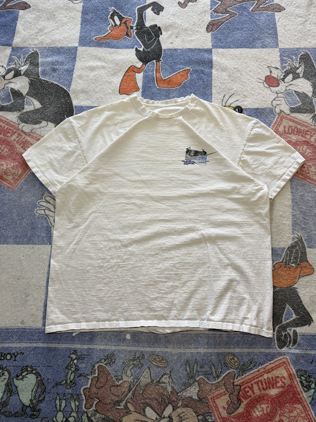 Nike Vintage distressed Nike swoosh tee Size US XL / EU 56 / 4 - 3 Thumbnail