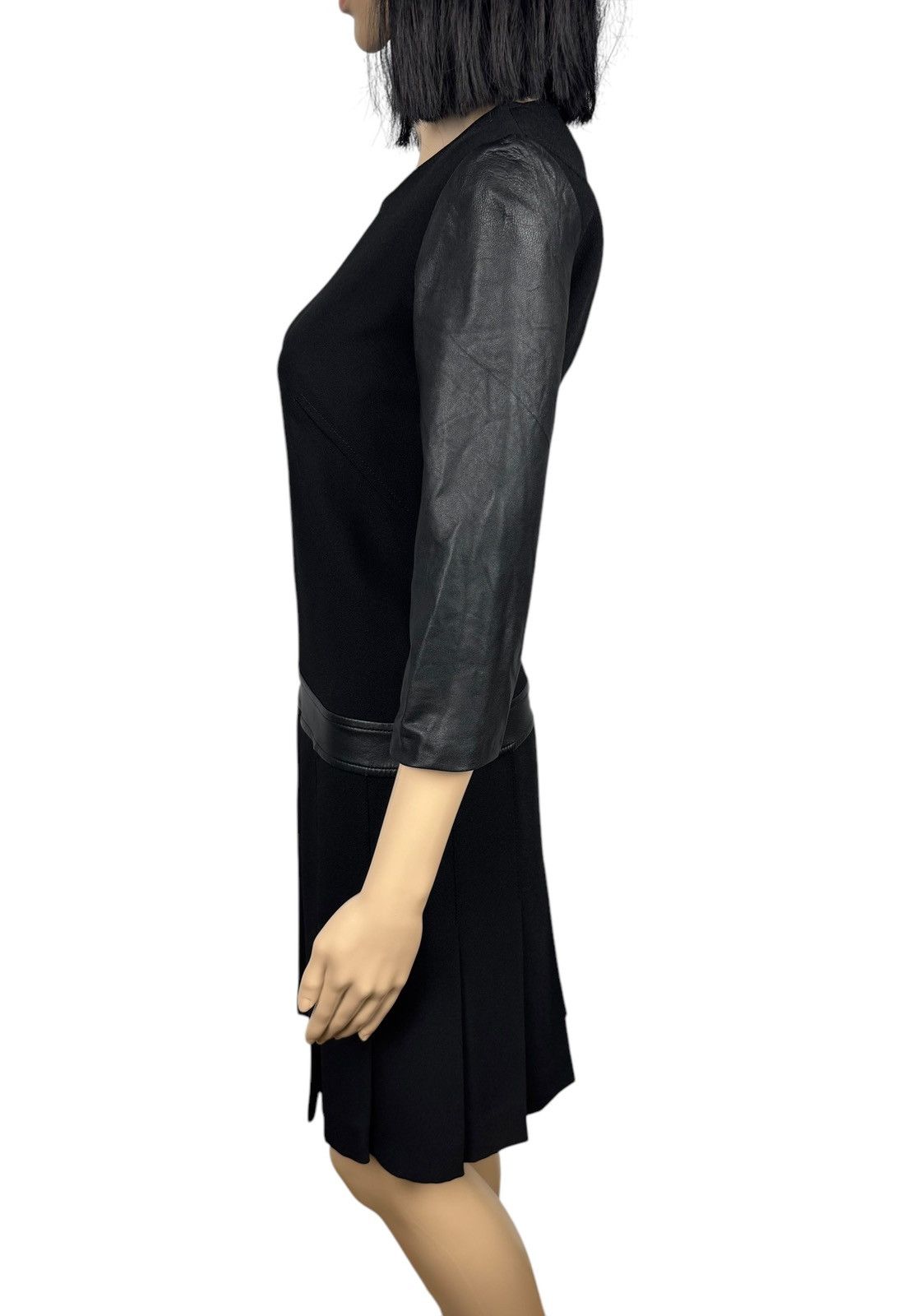 The Kooples The Kooples Midi Pleated Dress Polyester-Leather size 32 Size XXS / US 00 / IT 34 - 6 Thumbnail