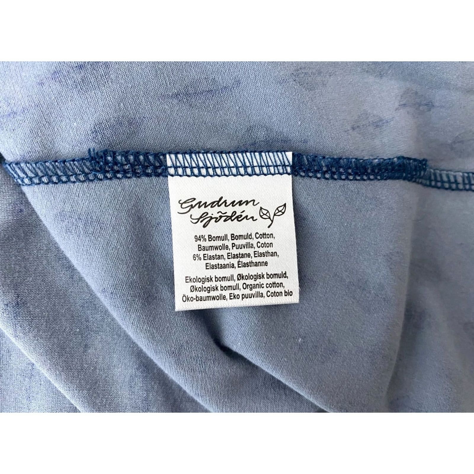 Vintage Gudrun Sjoden Womens Cotton Blue Dress M Dress Knee Length Womens M Blue Gudrun Sjoden Dress Size M / US 6-8 / IT 42-44 - 6 Thumbnail